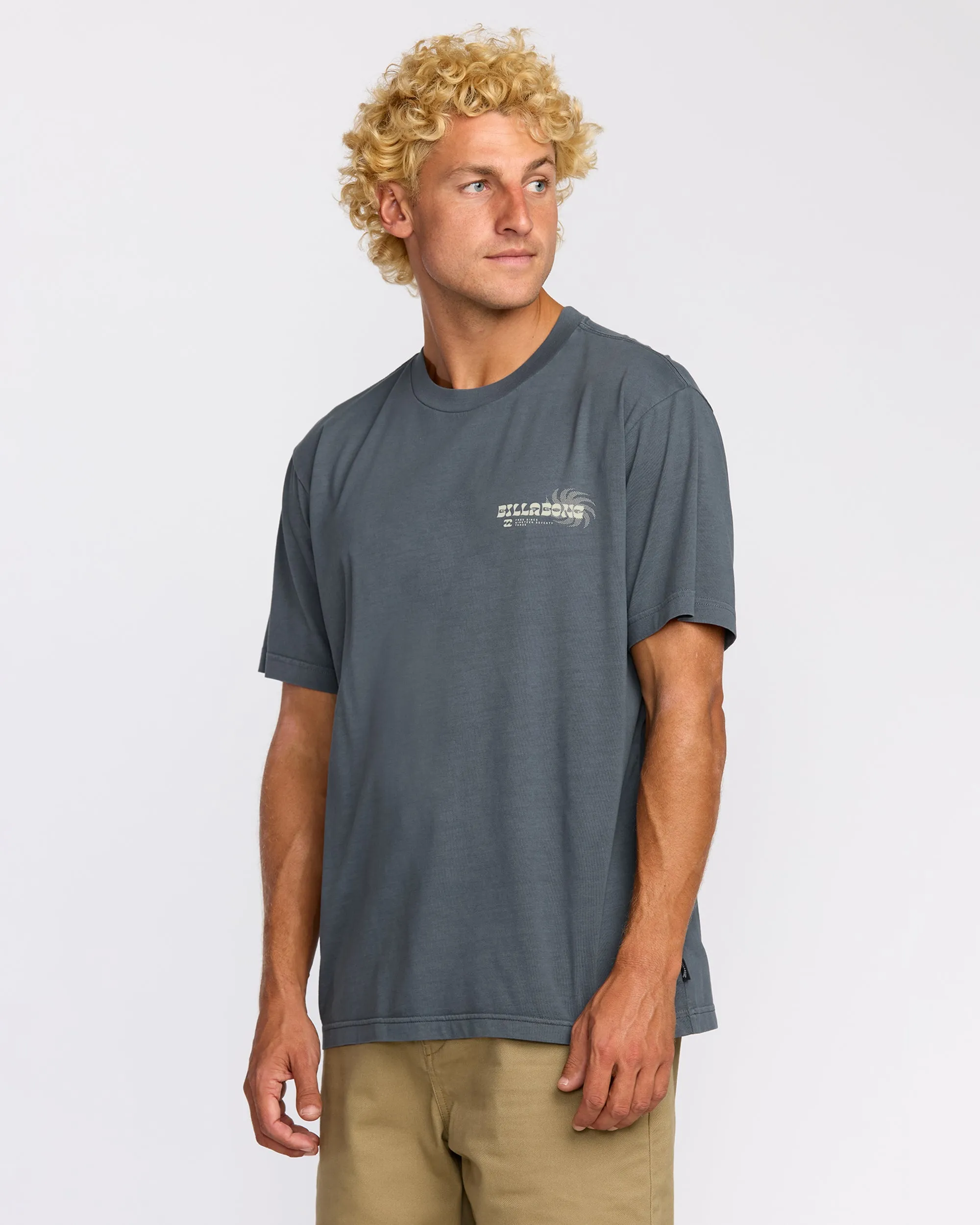 Single Fin Premium Wave Wash Short Sleeve T-Shirt - Midnight Blue sold by Billabong product image thumbnail 3
