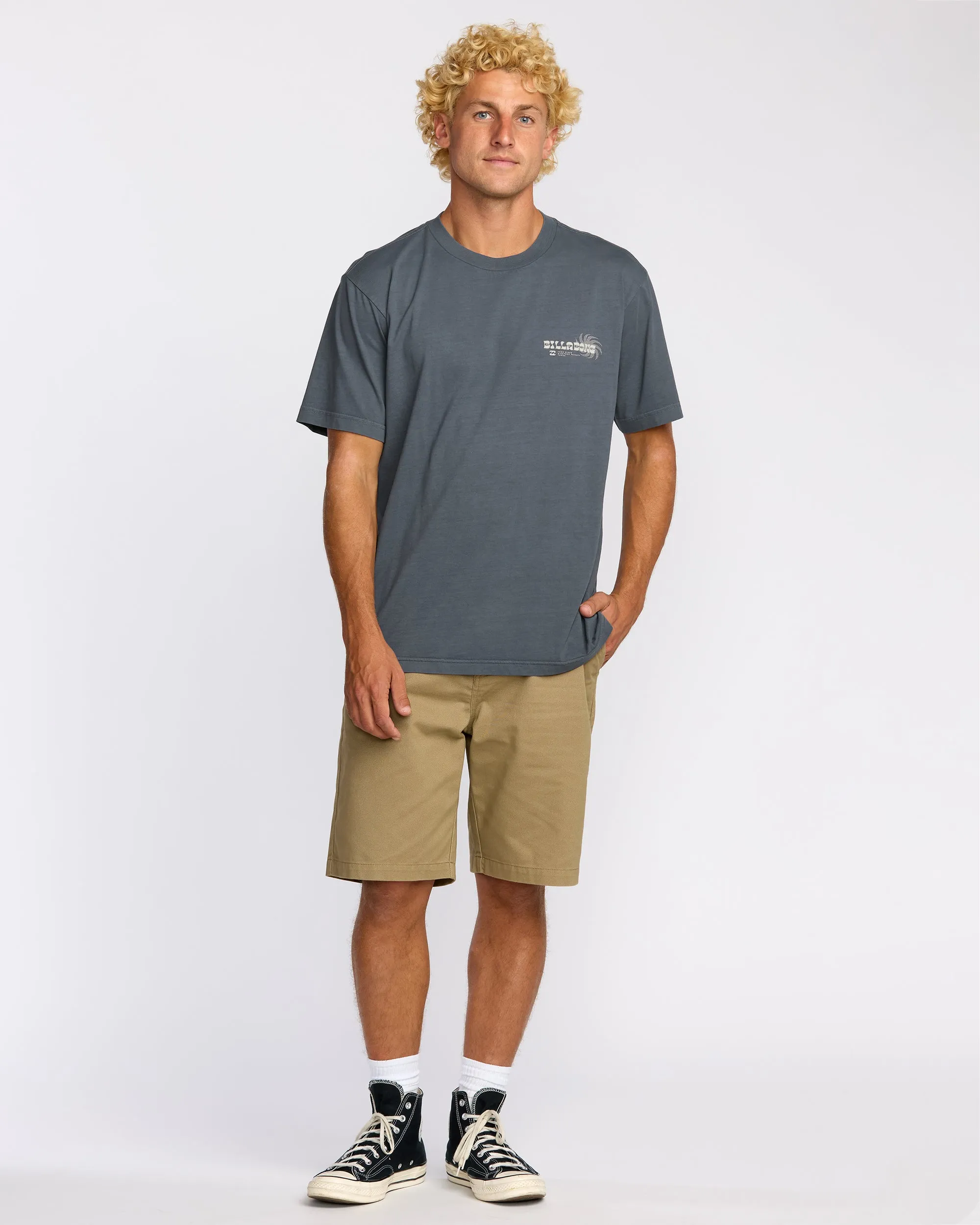 Single Fin Premium Wave Wash Short Sleeve T-Shirt - Midnight Blue sold by Billabong product image thumbnail 4