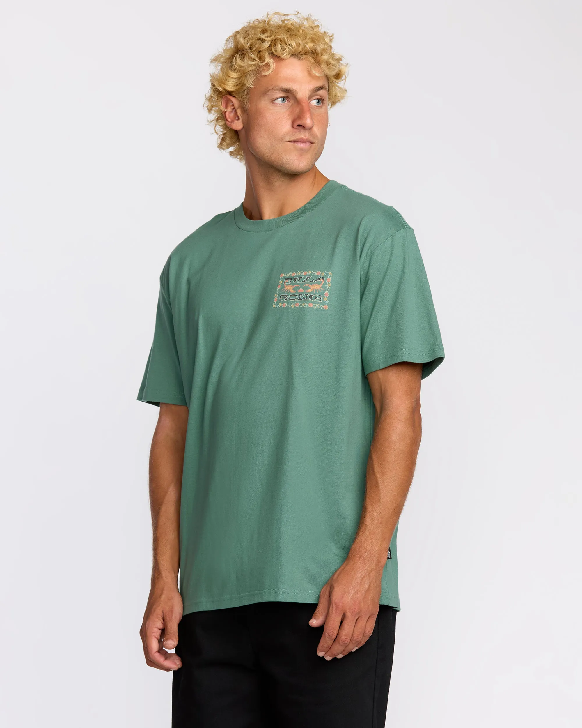 Sharp Regular Short Sleeve T-Shirt - Sage Green sold by Billabong product image thumbnail 3