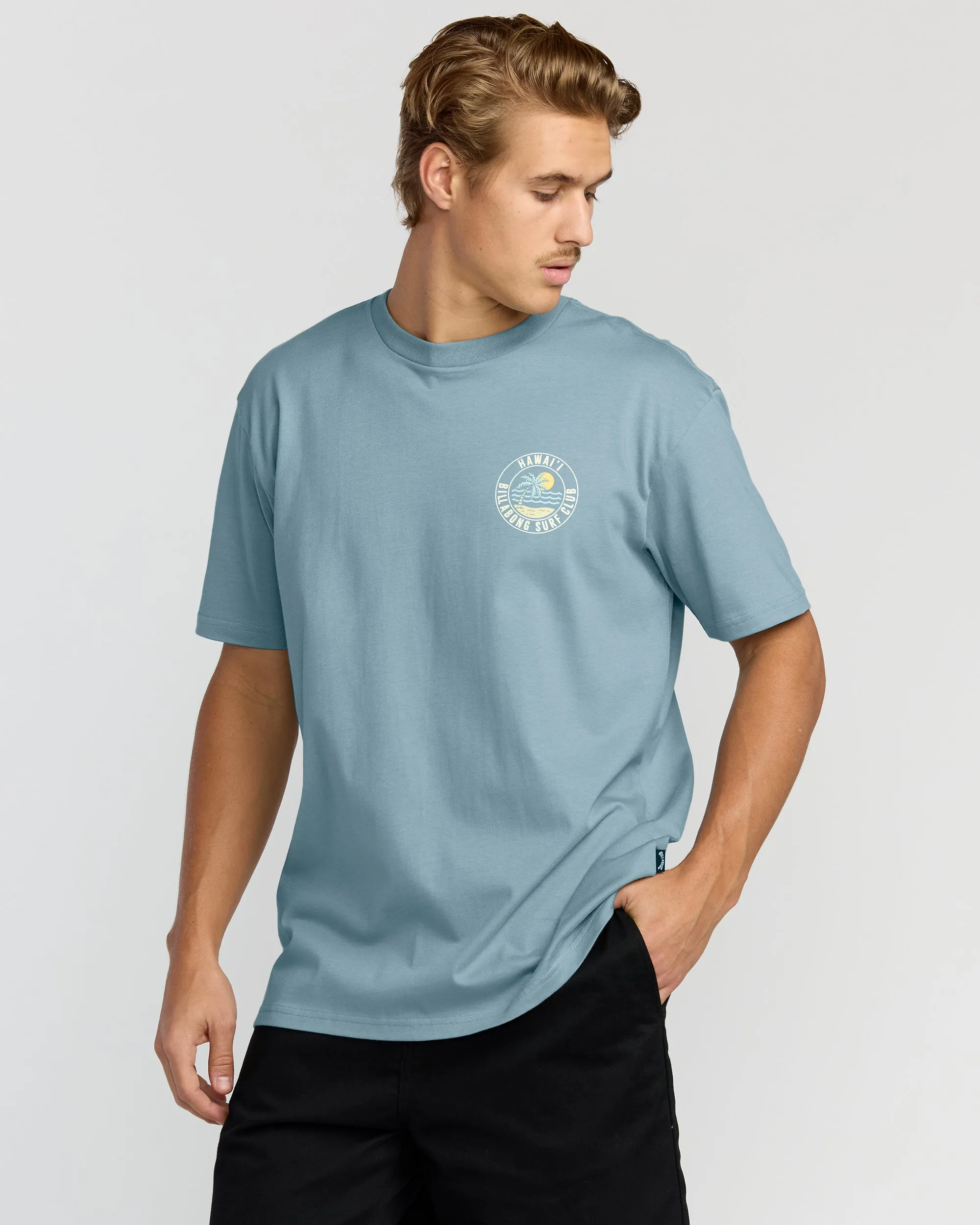 Palm Beach Hi Premium Short Sleeve T-Shirt - Washed Blue sold by Billabong product image thumbnail 3