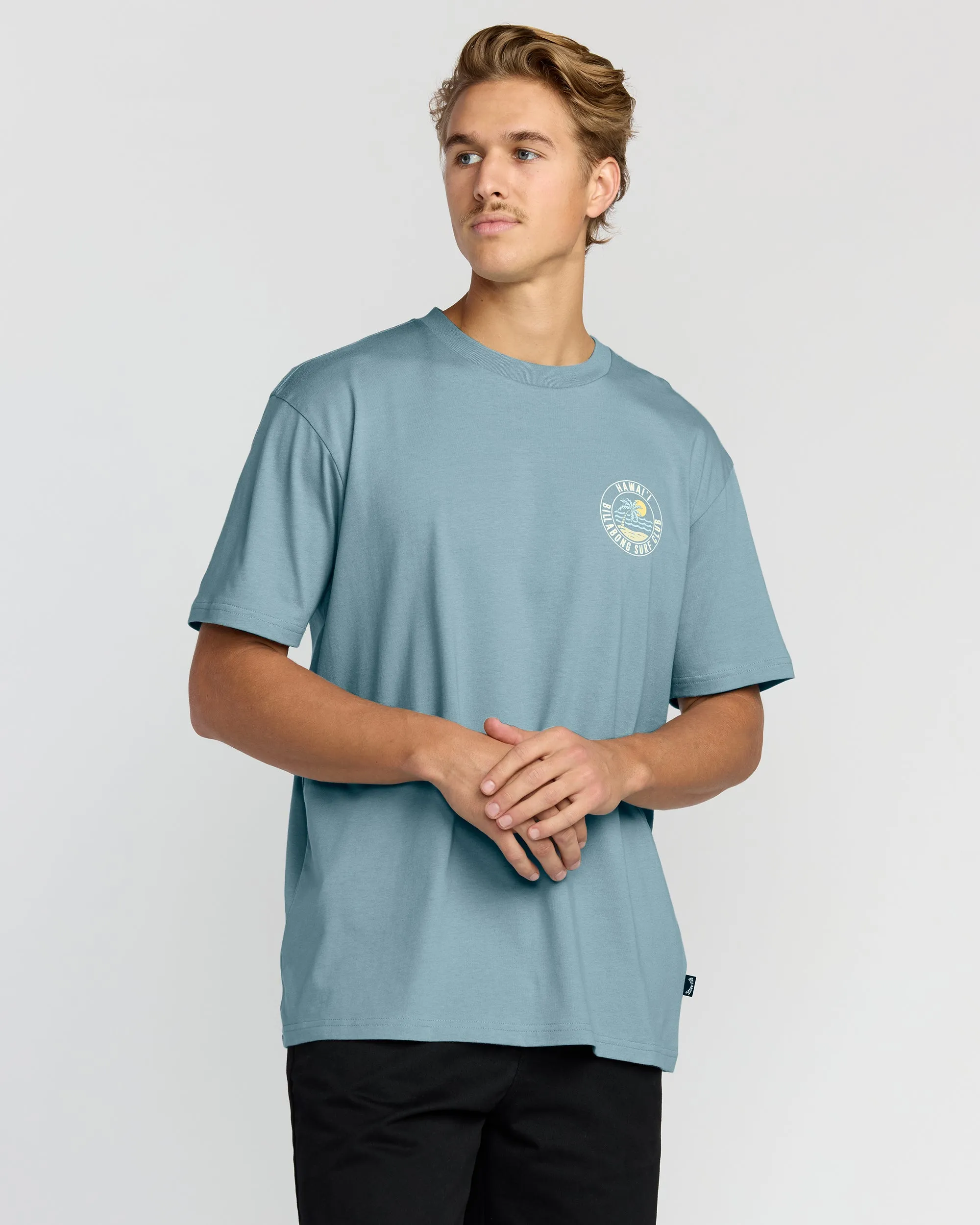 Palm Beach Hi Premium Short Sleeve T-Shirt - Washed Blue sold by Billabong