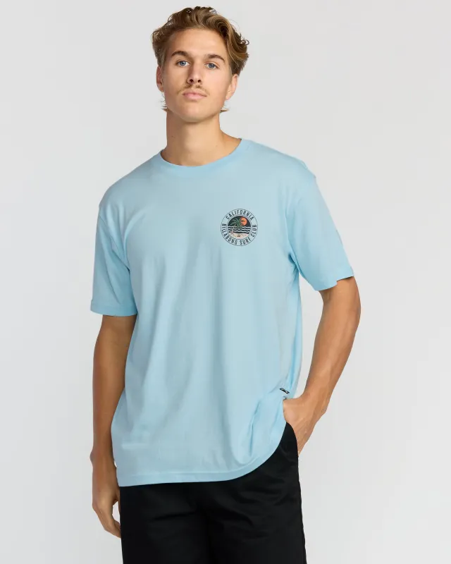 Palm Beach Ca Premium Short Sleeve T-Shirt - Coastal Blue sold by Billabong