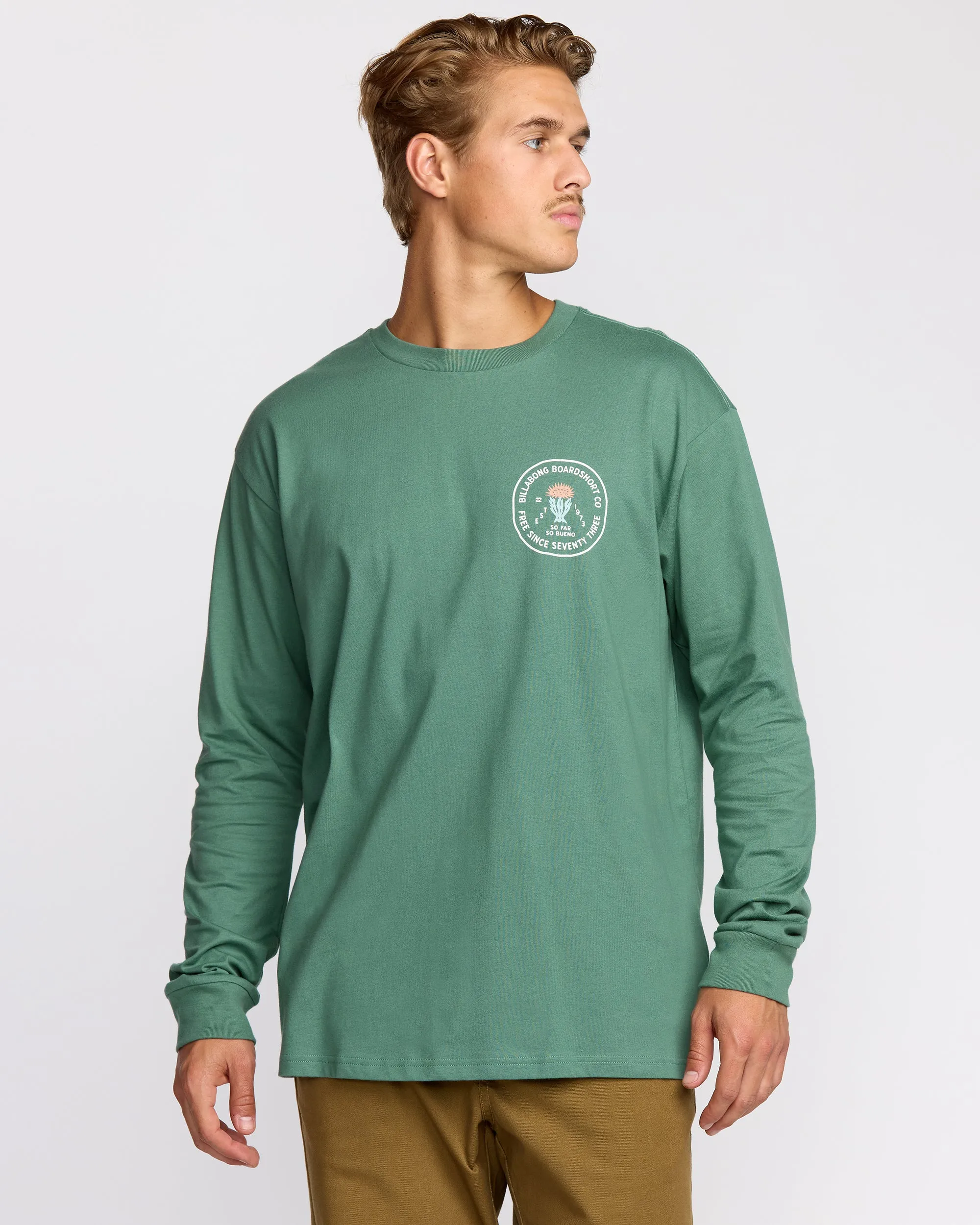 Desert Flower Regular Long Sleeve T-Shirt - Sage Green sold by Billabong