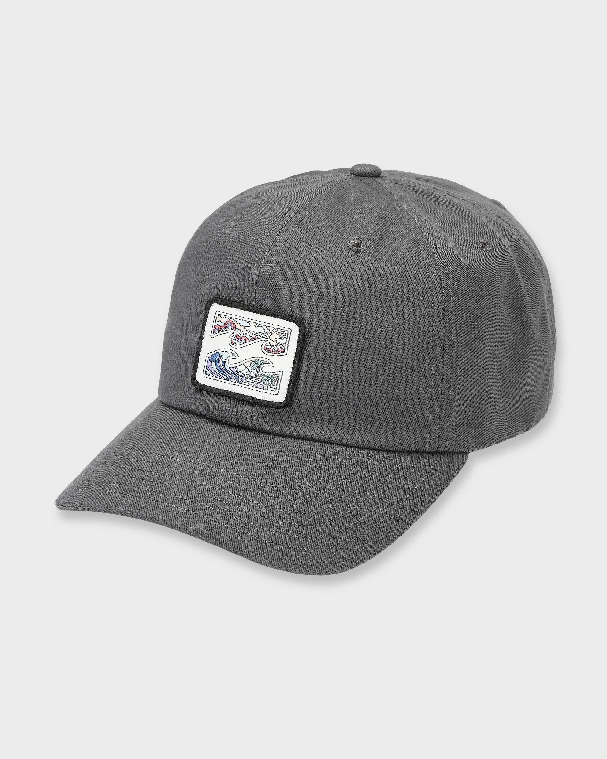 Crayon Wave Strapback Hat - Raven sold by Billabong