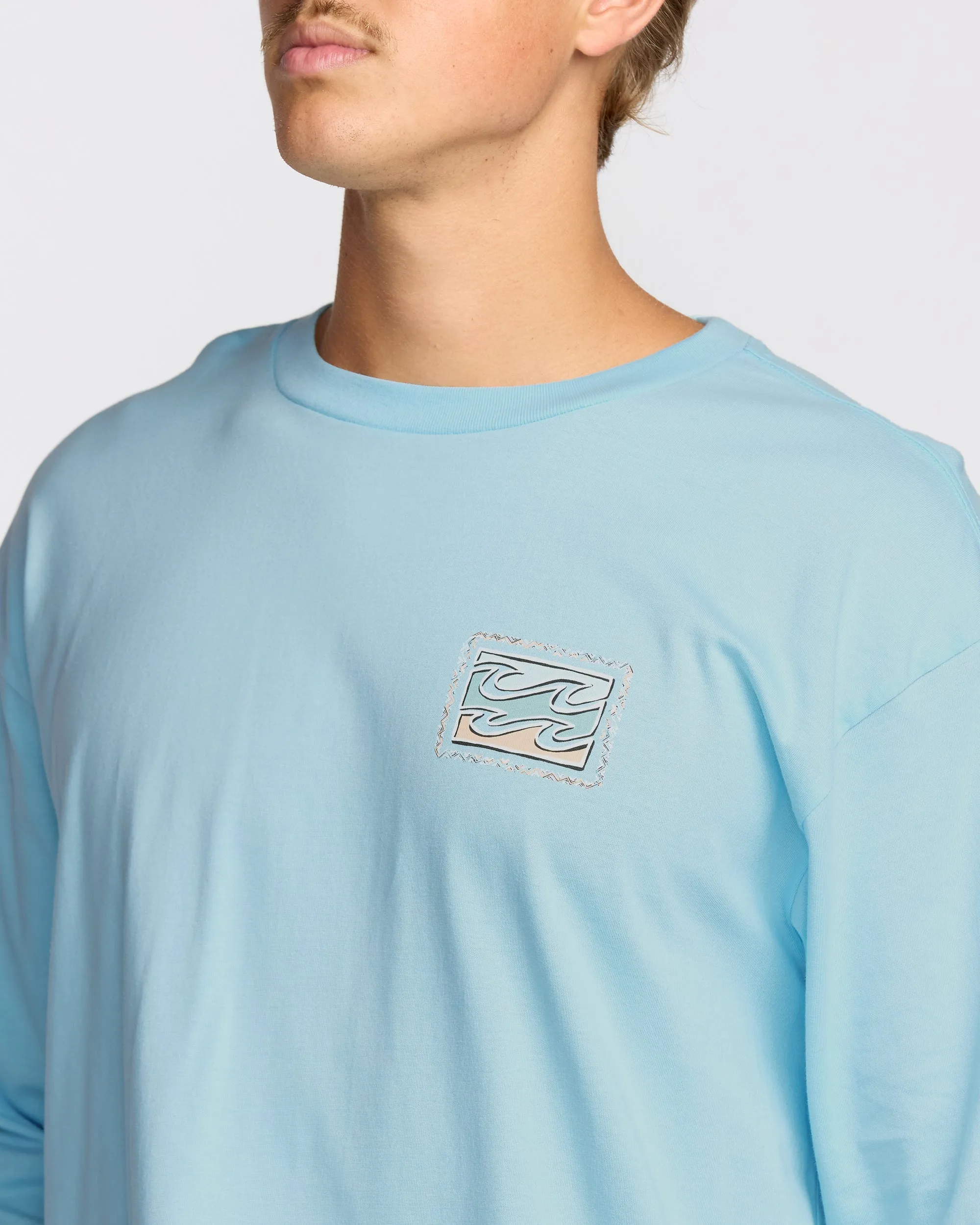 Crayon Wave Regular Long Sleeve T-Shirt - Coastal Blue sold by Billabong product image thumbnail 5