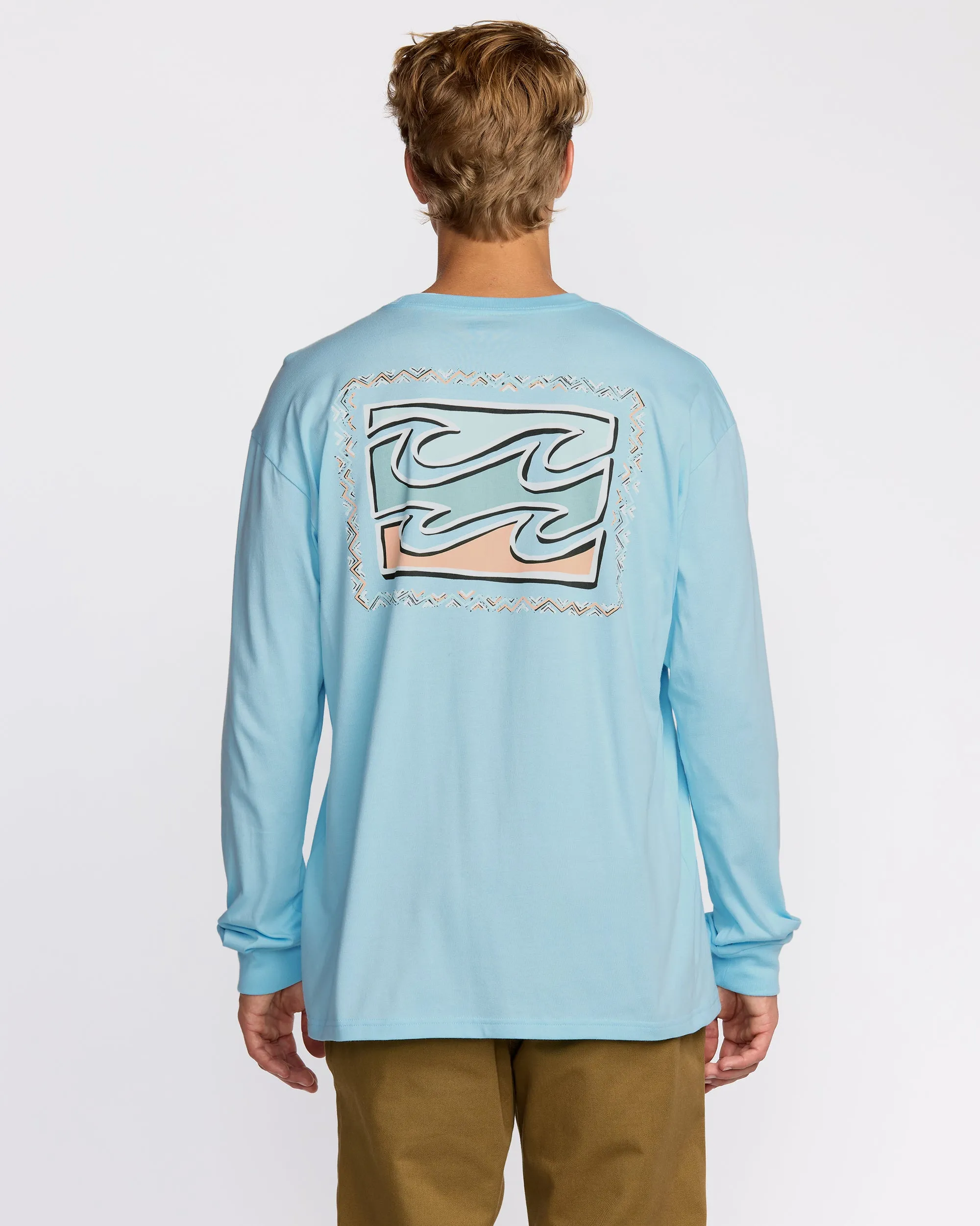 Crayon Wave Regular Long Sleeve T-Shirt - Coastal Blue sold by Billabong product image thumbnail 2