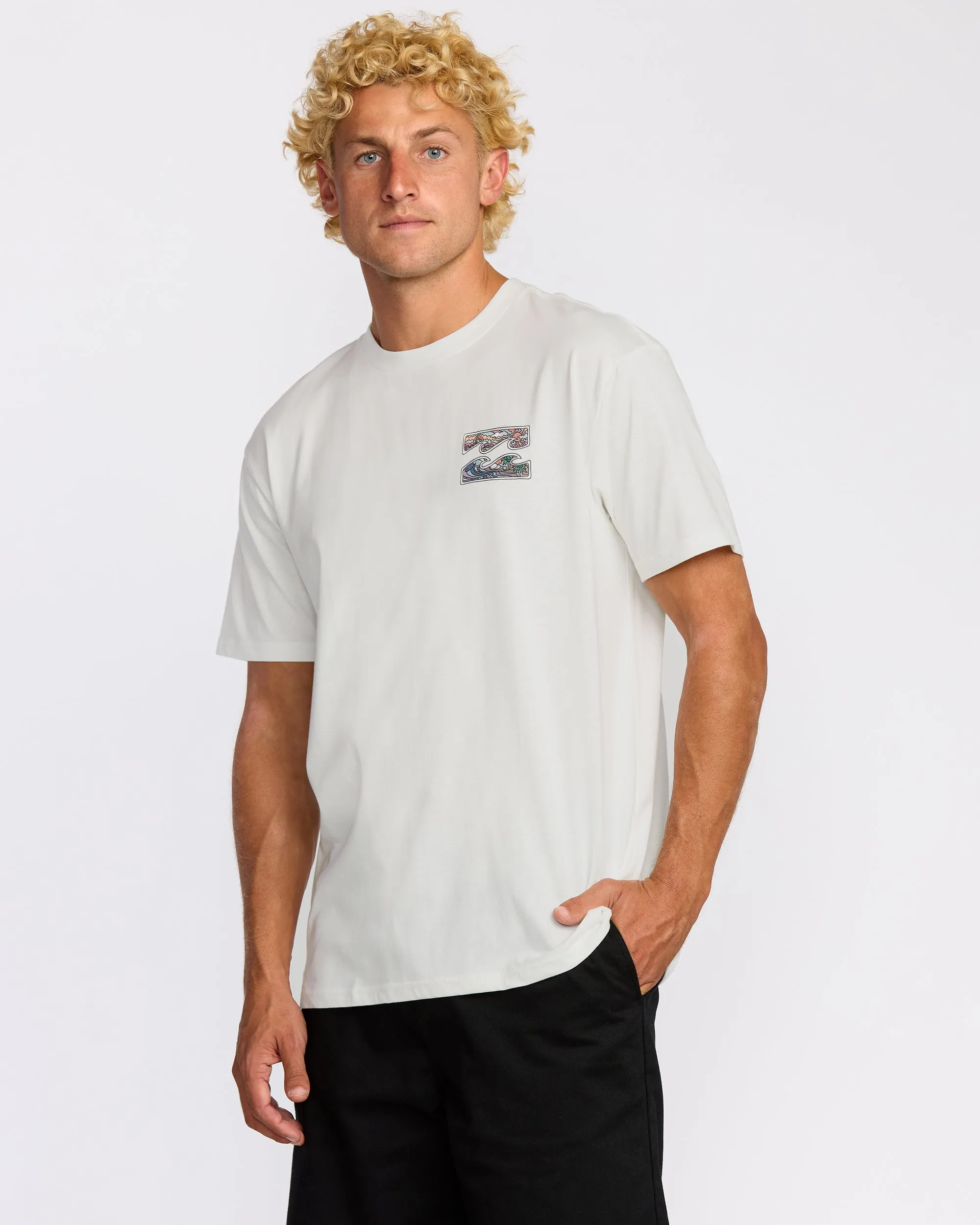 Crayon Wave Premium Short Sleeve T-Shirt - Off White sold by Billabong product image thumbnail 3