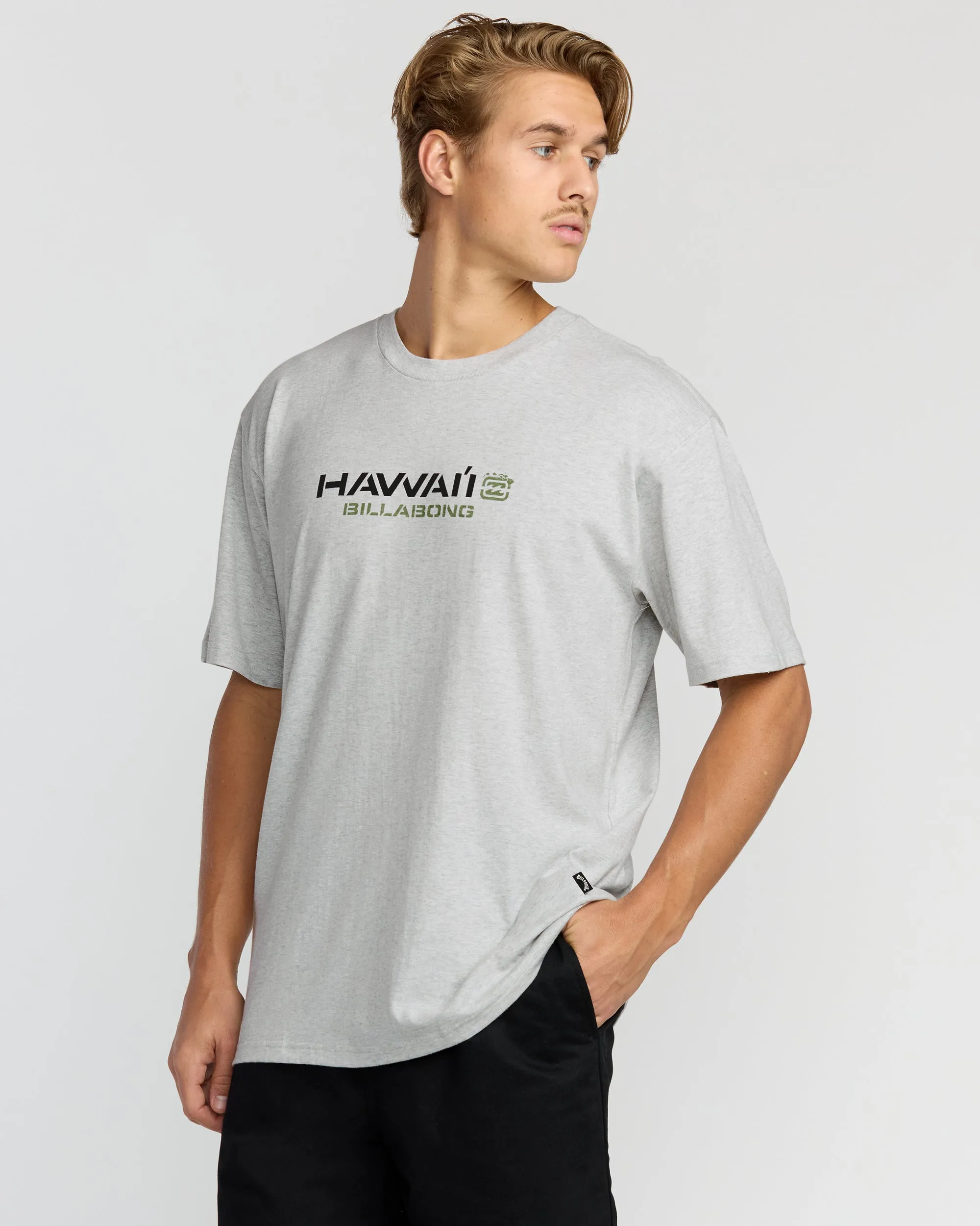 Bracket Hi Regular Short Sleeve T-Shirt - Heather Grey sold by Billabong product image thumbnail 3