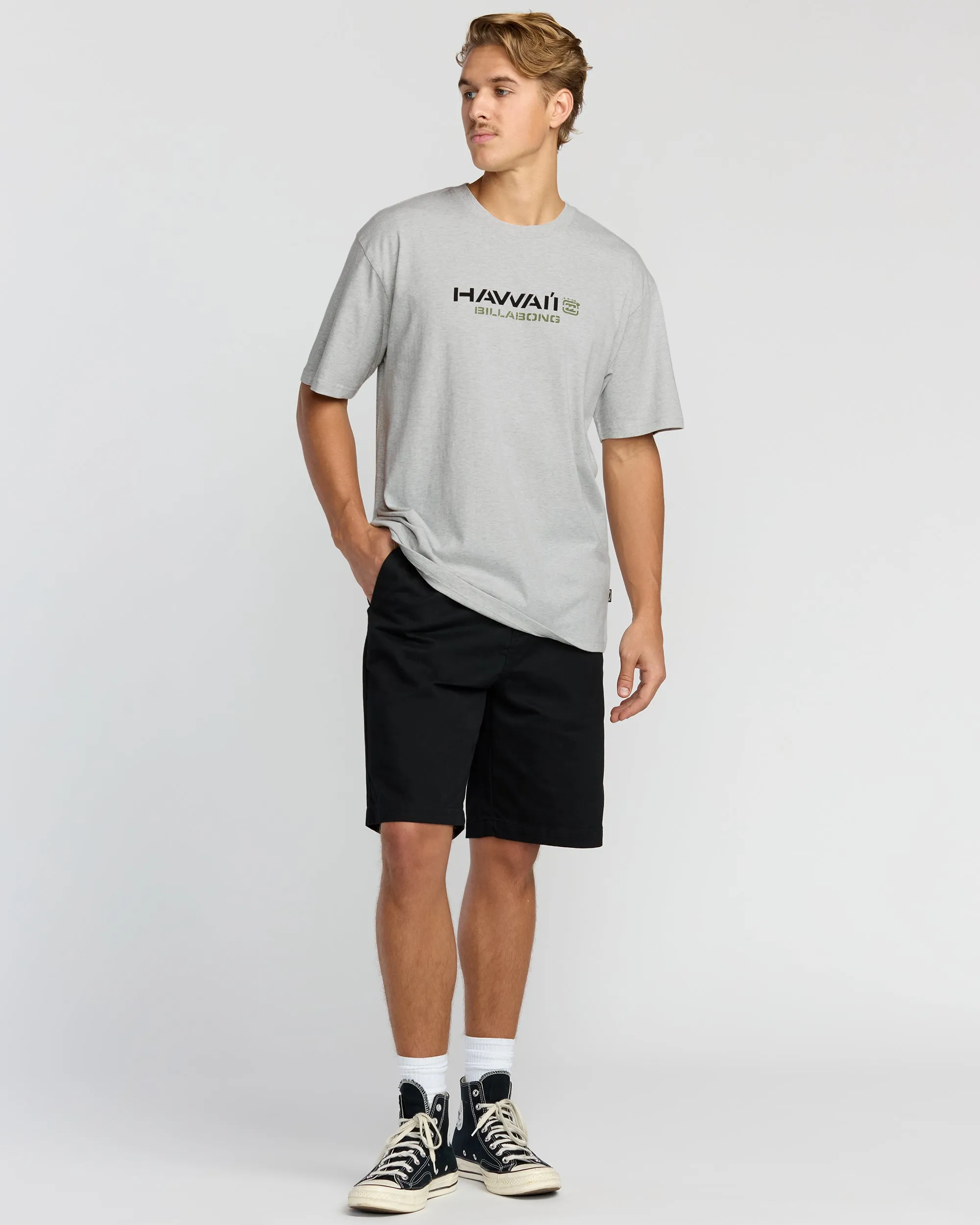 Bracket Hi Regular Short Sleeve T-Shirt - Heather Grey sold by Billabong product image thumbnail 4