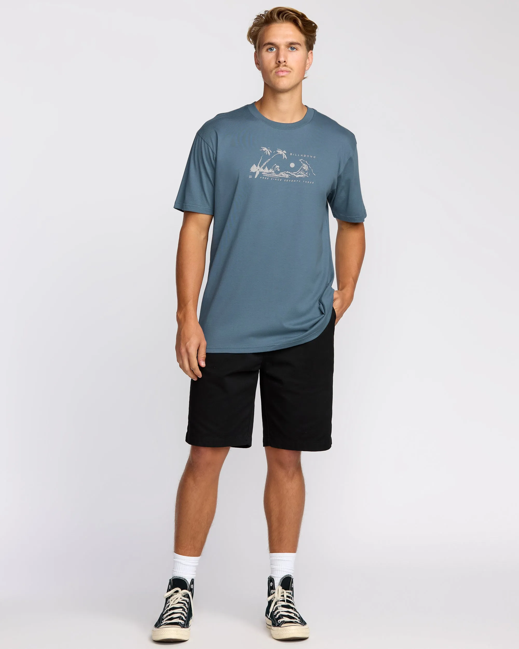 Beach Club Premium Short Sleeve T-Shirt - Steel Blue sold by Billabong product image thumbnail 4