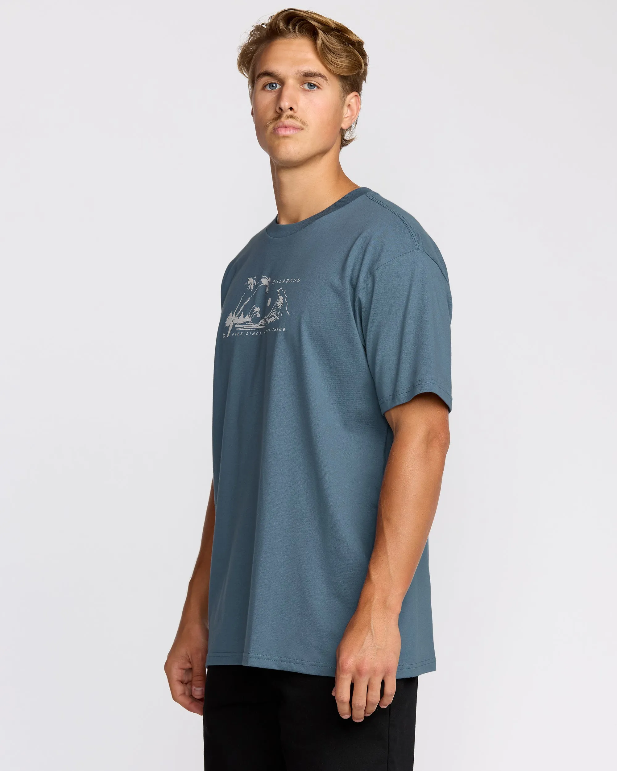 Beach Club Premium Short Sleeve T-Shirt - Steel Blue sold by Billabong product image thumbnail 3