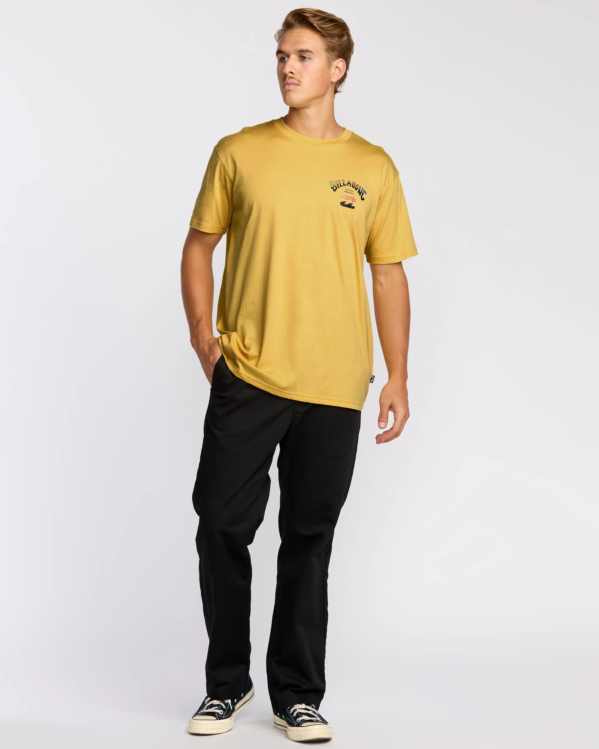 Arch Fade Premium Short Sleeve T-Shirt - Dust Yellow sold by Billabong product image thumbnail 4