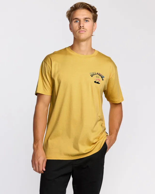 Arch Fade Premium Short Sleeve T-Shirt - Dust Yellow sold by Billabong