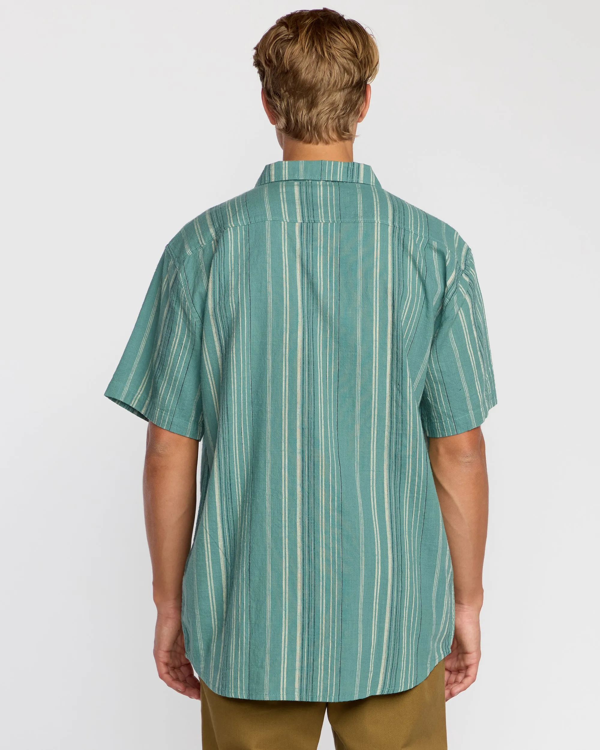 All Day Stripe Short Sleeve Shirt - Sage Green sold by Billabong product image thumbnail 2