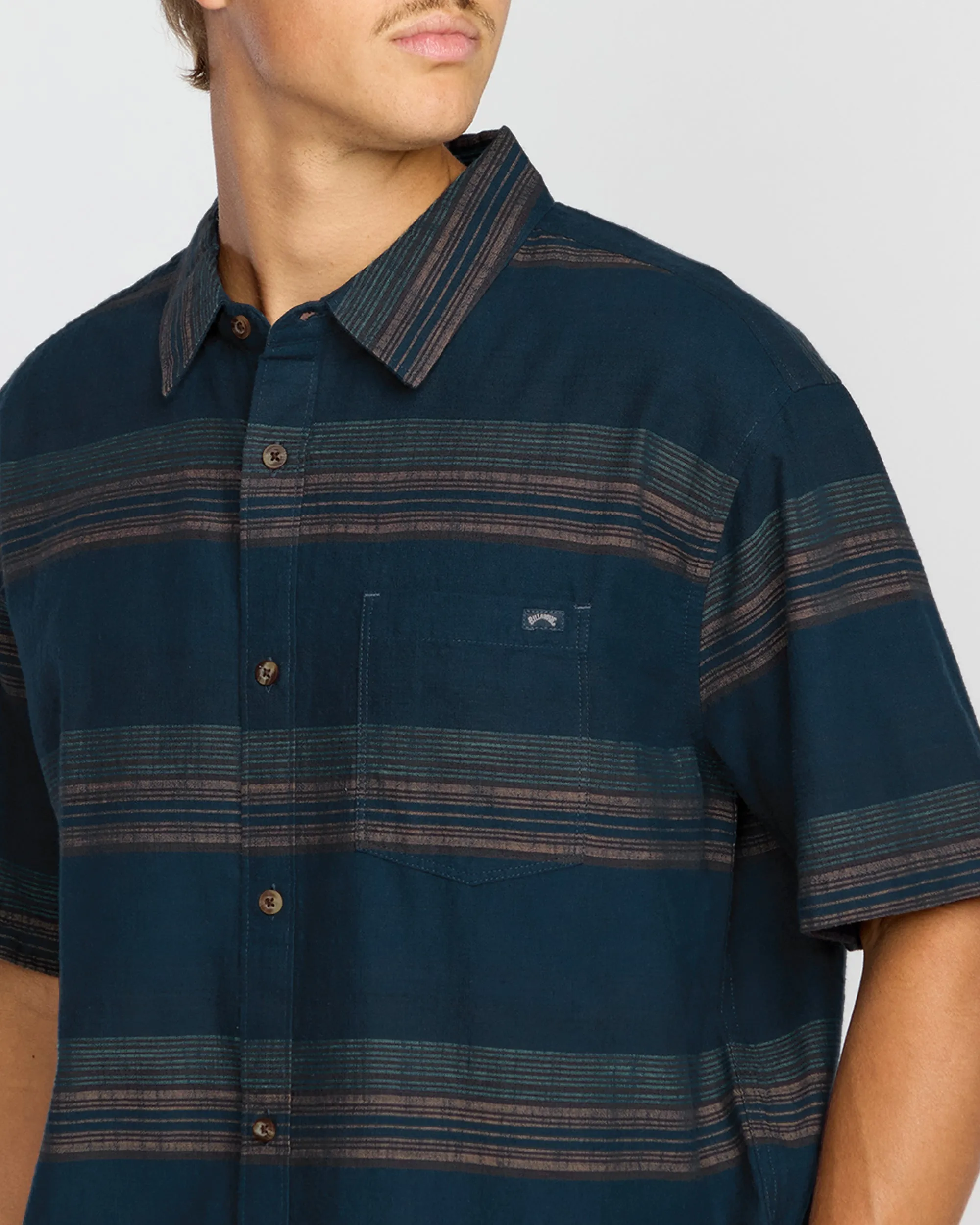 All Day Stripe Short Sleeve Shirt - Midnight sold by Billabong product image thumbnail 5