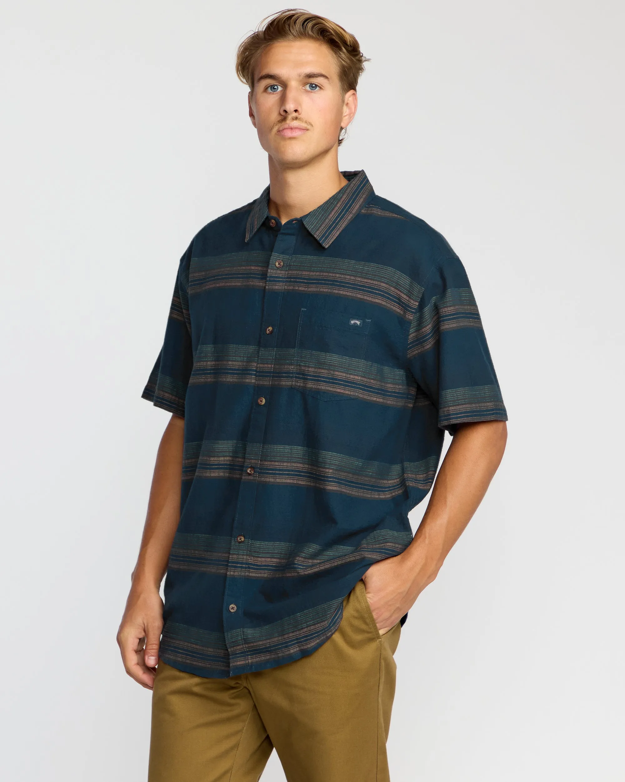 All Day Stripe Short Sleeve Shirt - Midnight sold by Billabong product image thumbnail 3