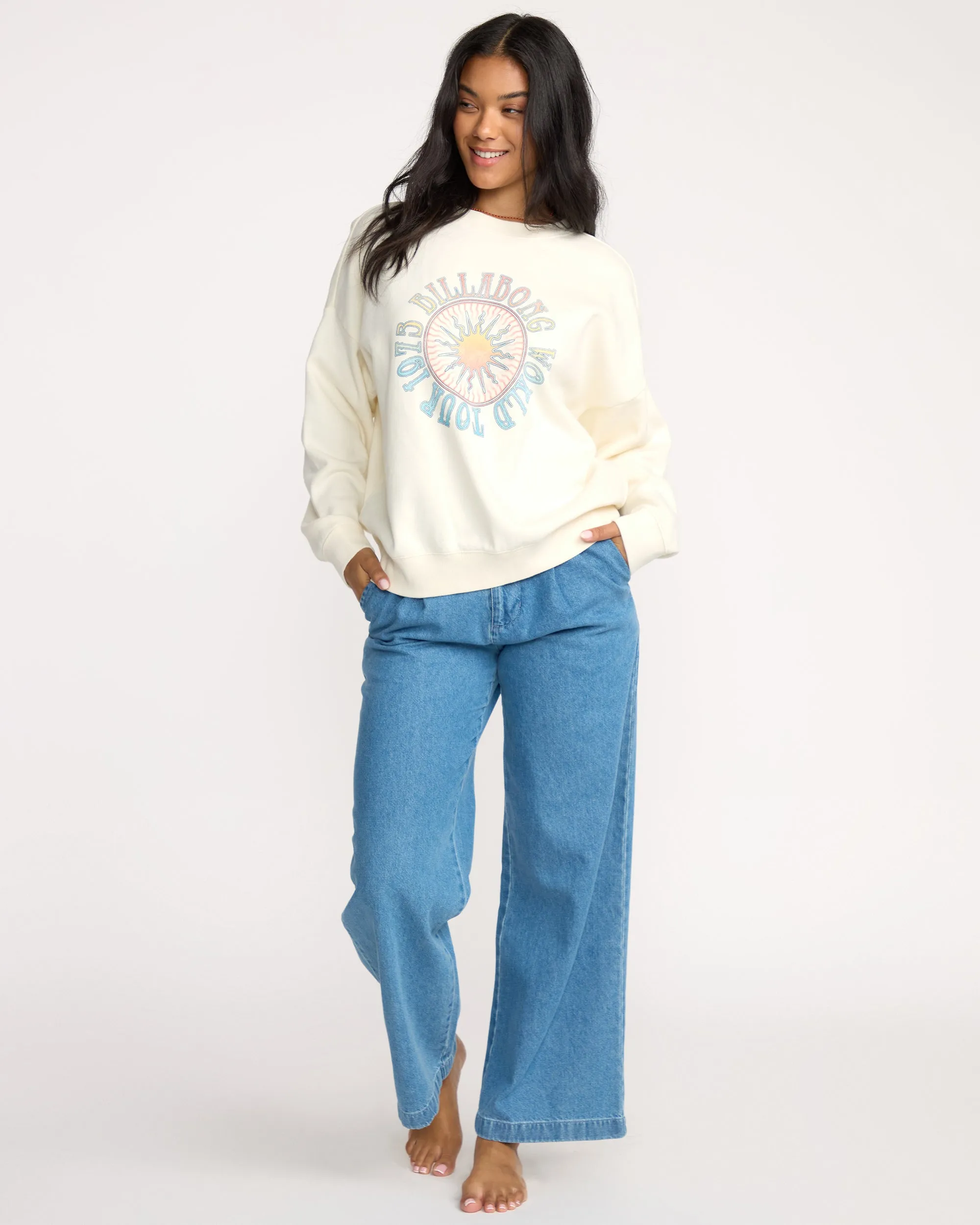Echo Crewneck Sweatshirt - Salt Crystal sold by Billabong product image thumbnail 4