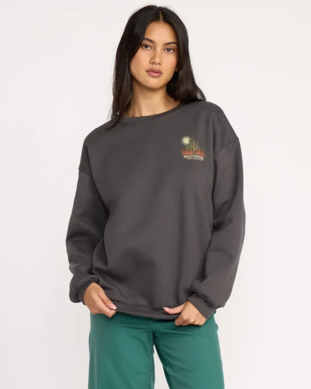 Desert Break Crewneck Sweatshirt - Off Black sold by Billabong