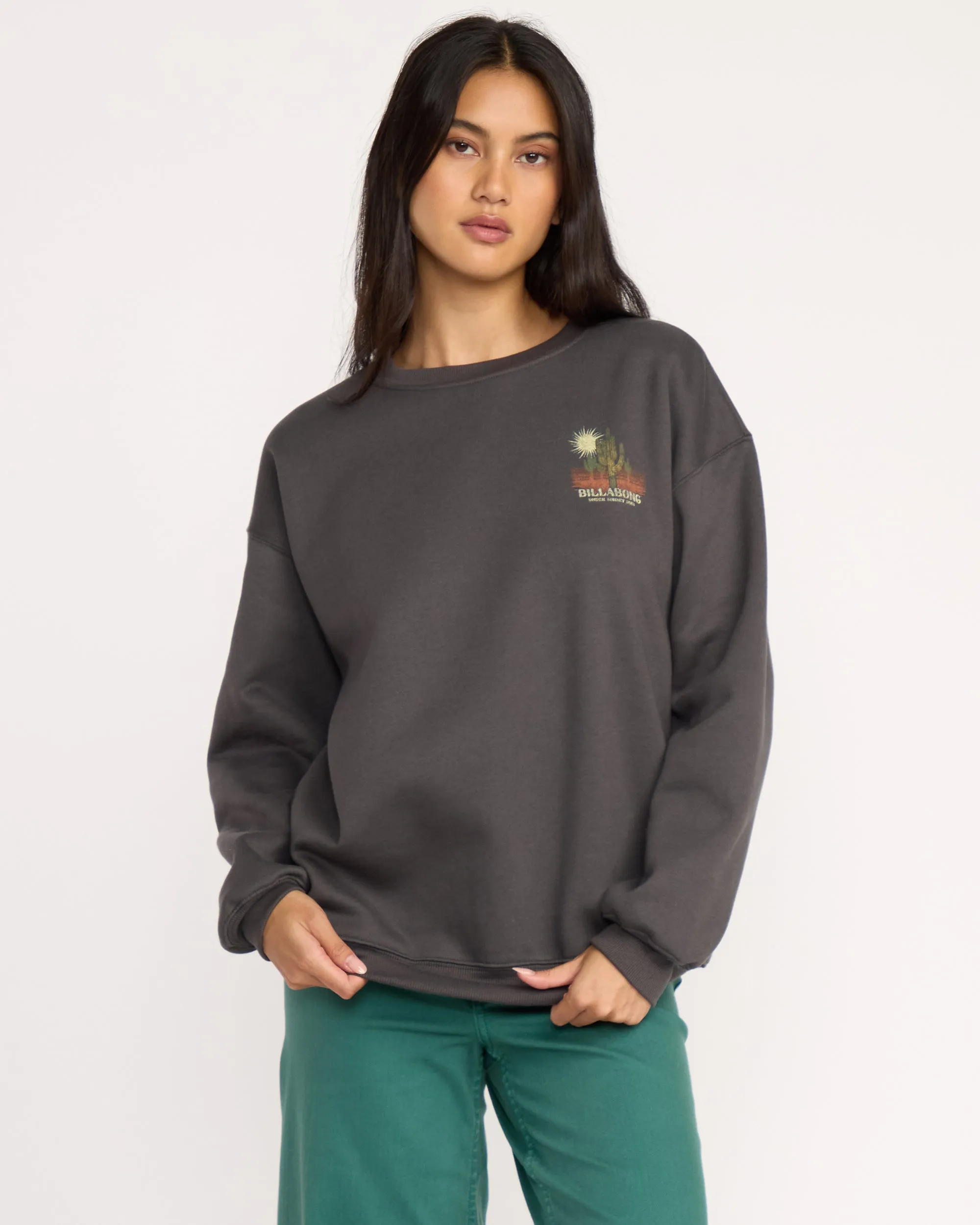 Desert Break Crewneck Sweatshirt - Off Black sold by Billabong