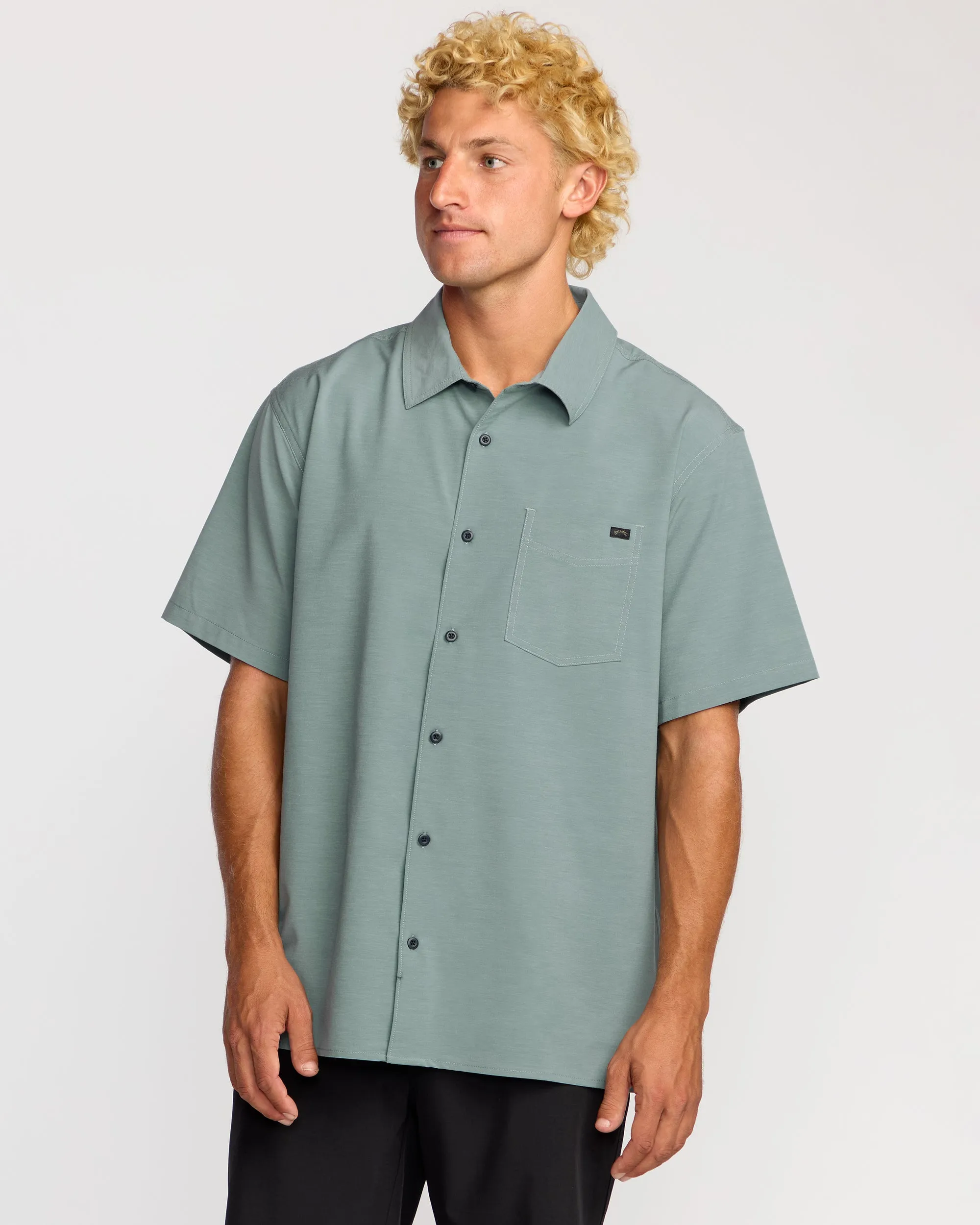 Surftrek Transit Short Sleeve Shirt - Sea Blue sold by Billabong