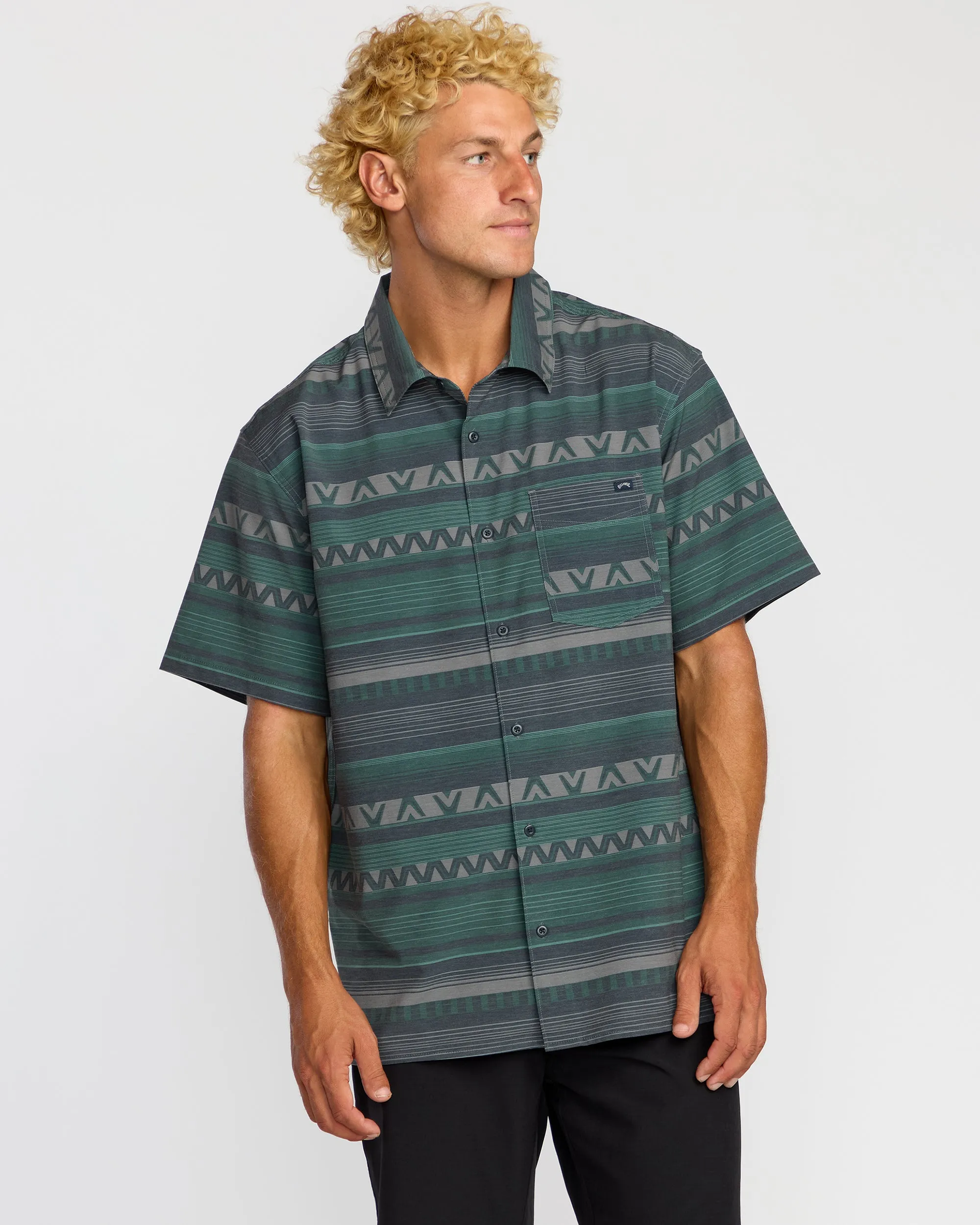 Surftrek Transit Short Sleeve Shirt - Navy sold by Billabong