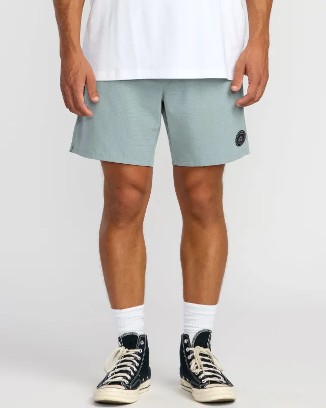 Surftrek Perforated Elastic 17" Hybrid Shorts - Sea Blue sold by Billabong