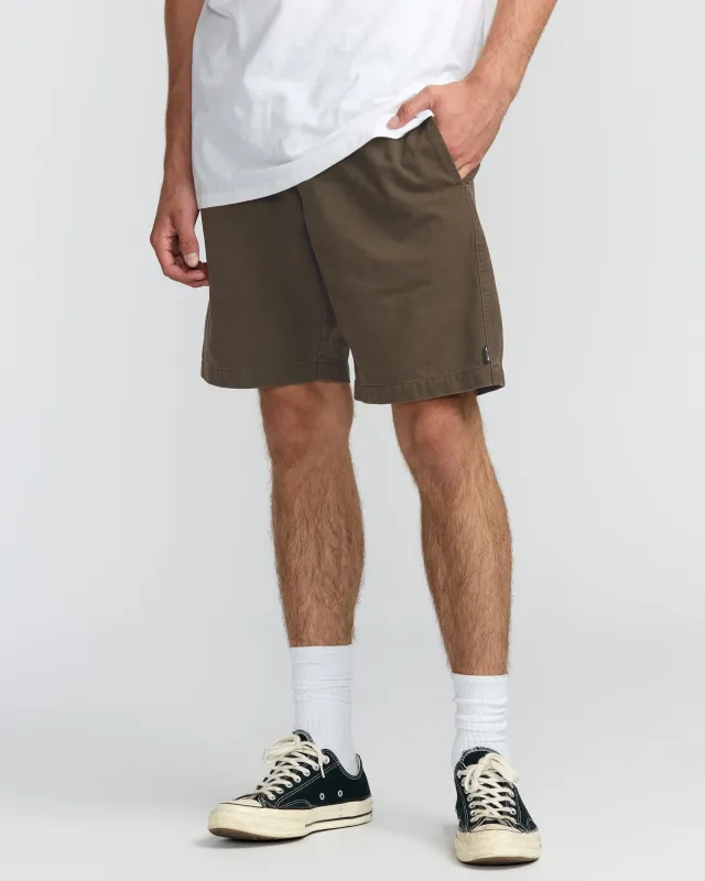 Larry Laybacks 19" Twill Shorts - Rustic Brown sold by Billabong