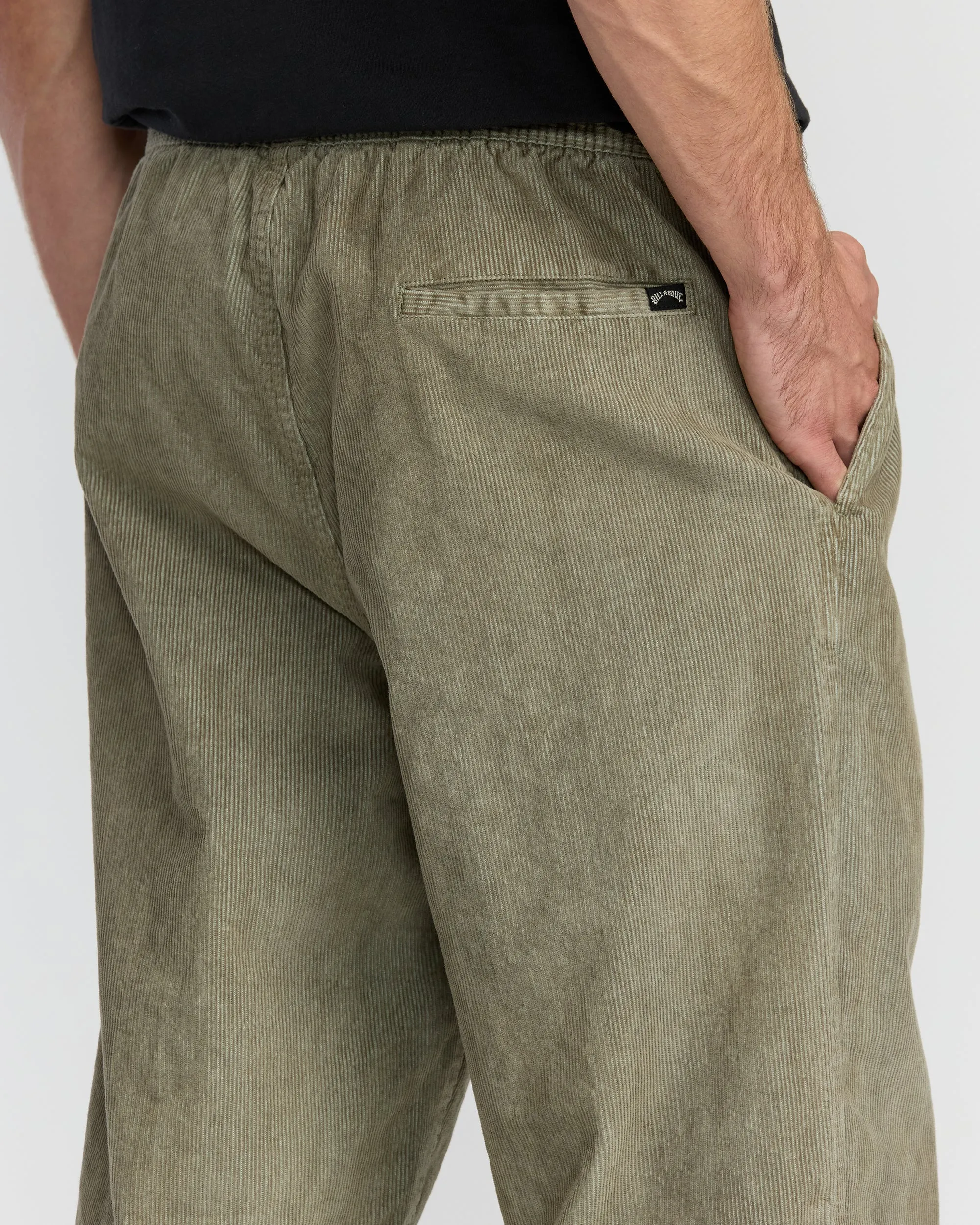 Larry Elastic Waist Corduroy Pants - Green Ash sold by Billabong product image thumbnail 5