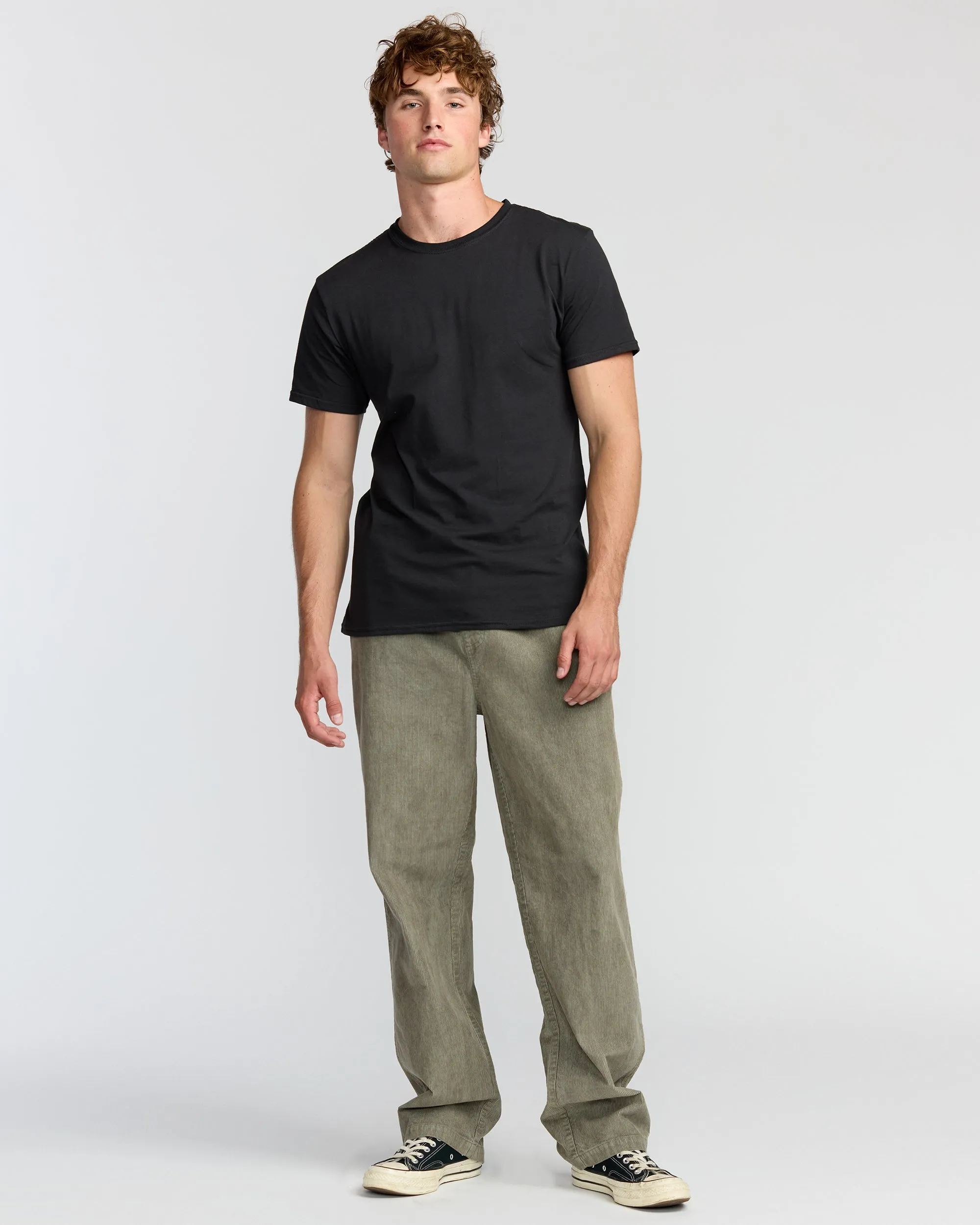 Larry Elastic Waist Corduroy Pants - Green Ash sold by Billabong product image thumbnail 4