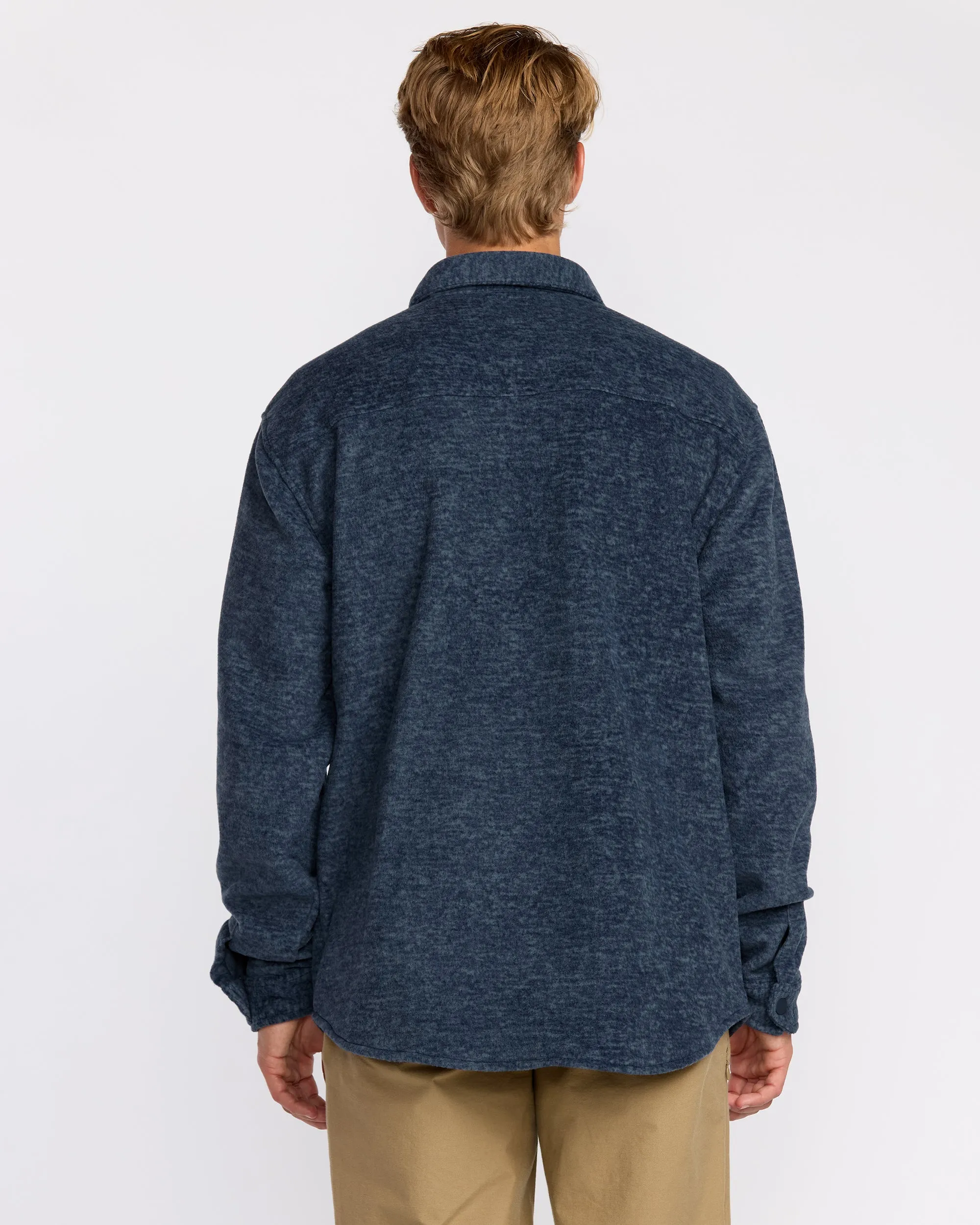 Furnace Long Sleeve Flannel Shirt - Navy sold by Billabong product image thumbnail 2