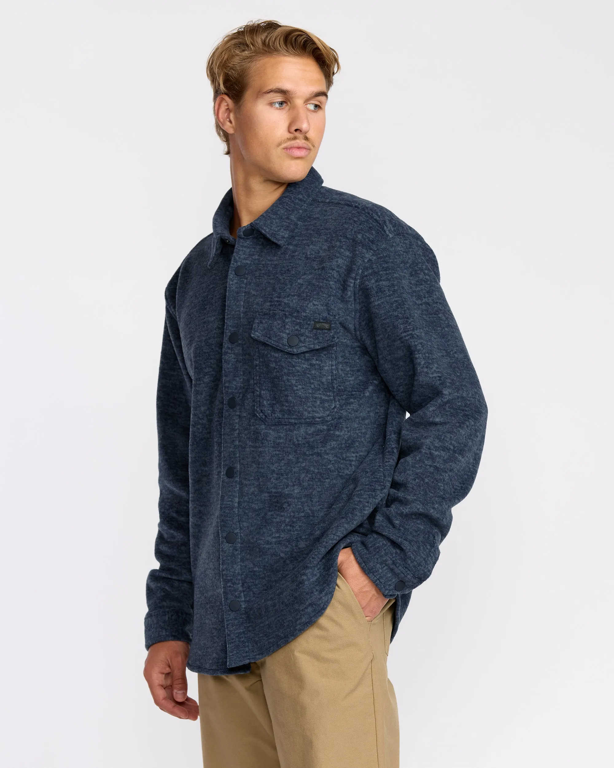 Furnace Long Sleeve Flannel Shirt - Navy sold by Billabong product image thumbnail 3