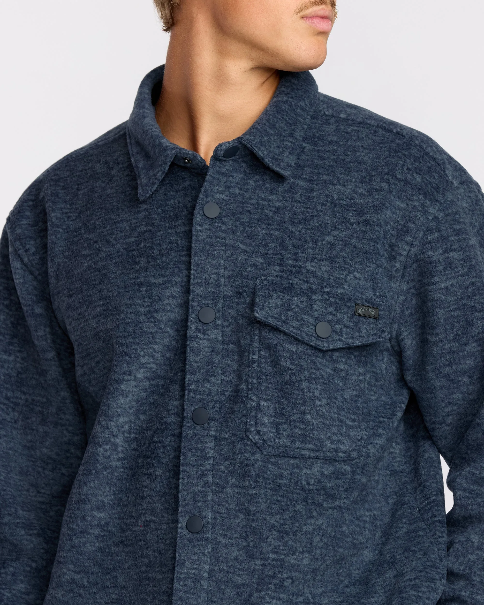 Furnace Long Sleeve Flannel Shirt - Navy sold by Billabong product image thumbnail 5