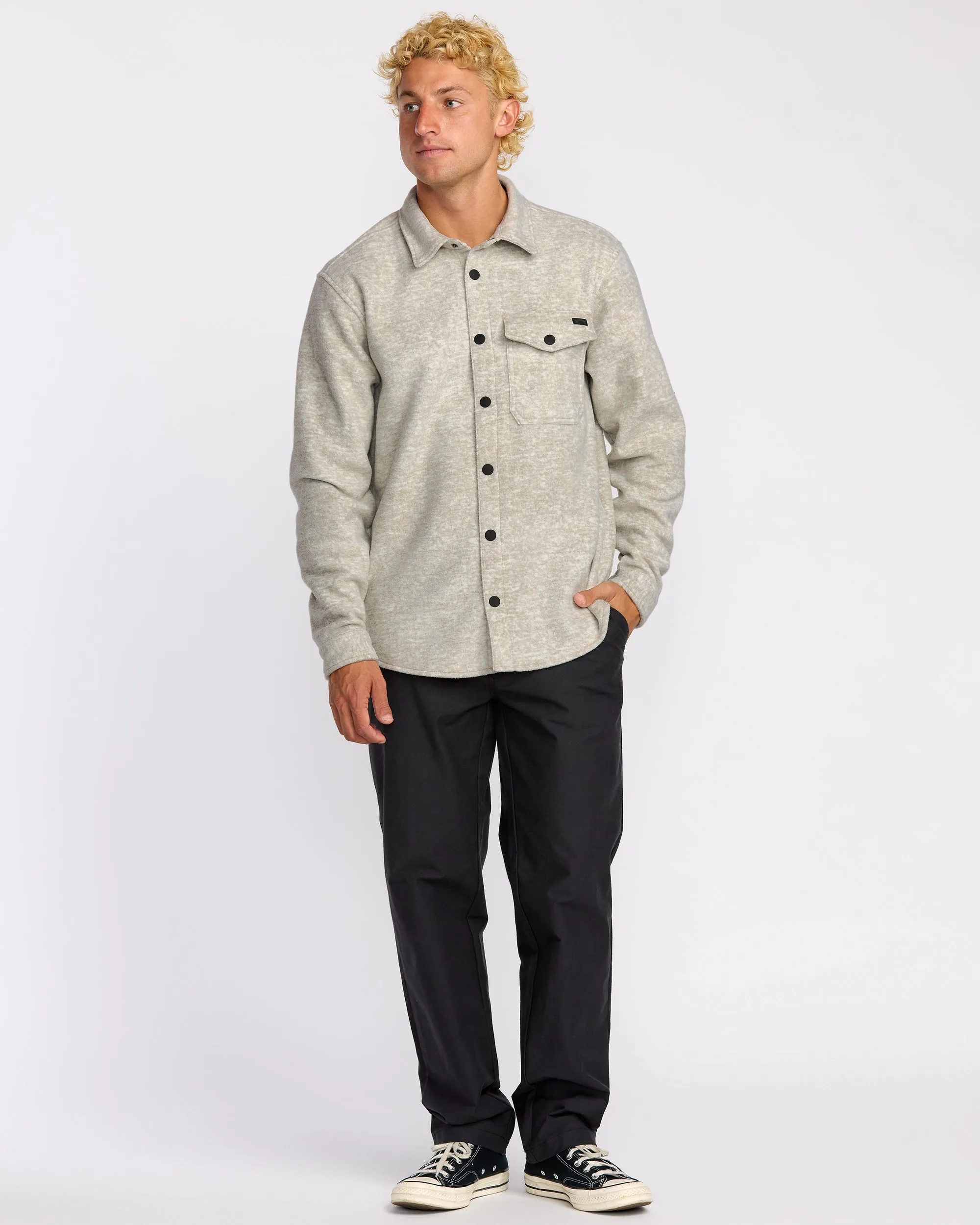 Furnace Long Sleeve Flannel Shirt - Gravel sold by Billabong product image thumbnail 4