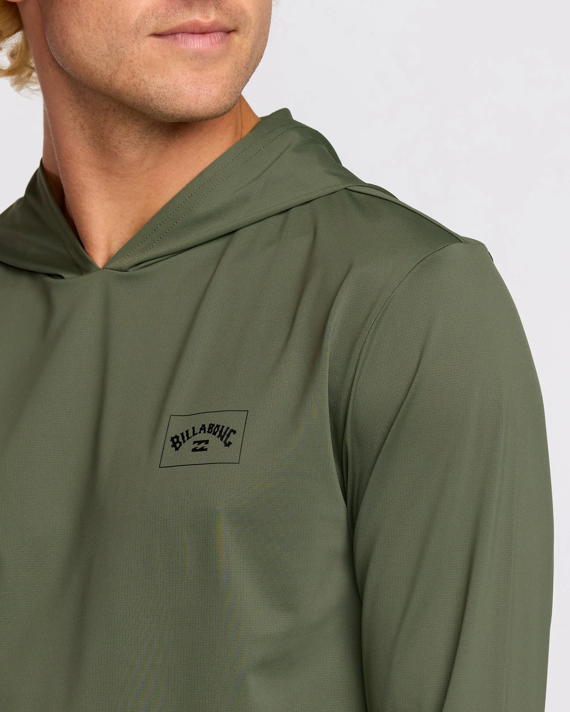 Arch Mesh Long Sleeve Hooded Surf Tee - Dark Military sold by Billabong product image thumbnail 5