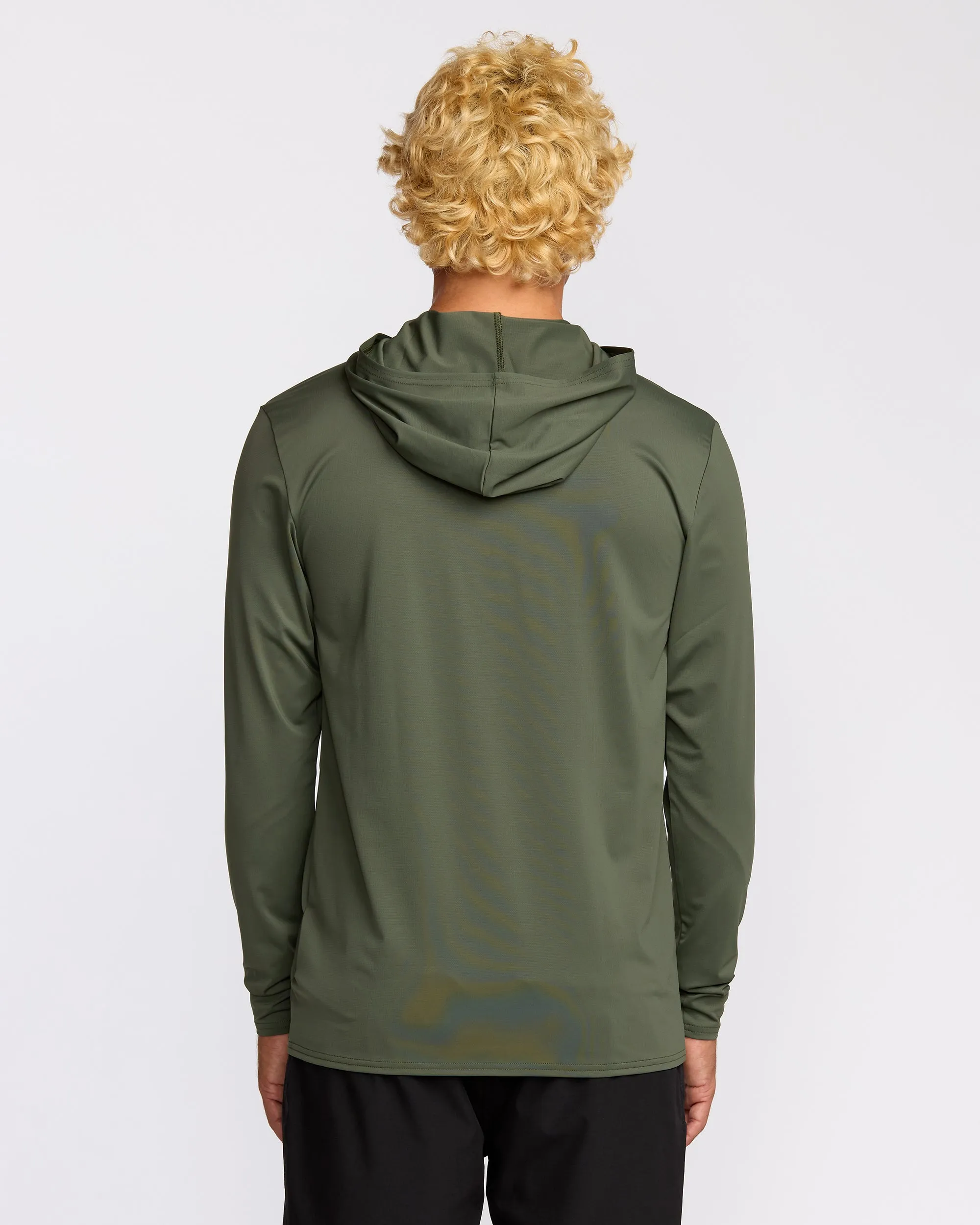 Arch Mesh Long Sleeve Hooded Surf Tee - Dark Military sold by Billabong product image thumbnail 2