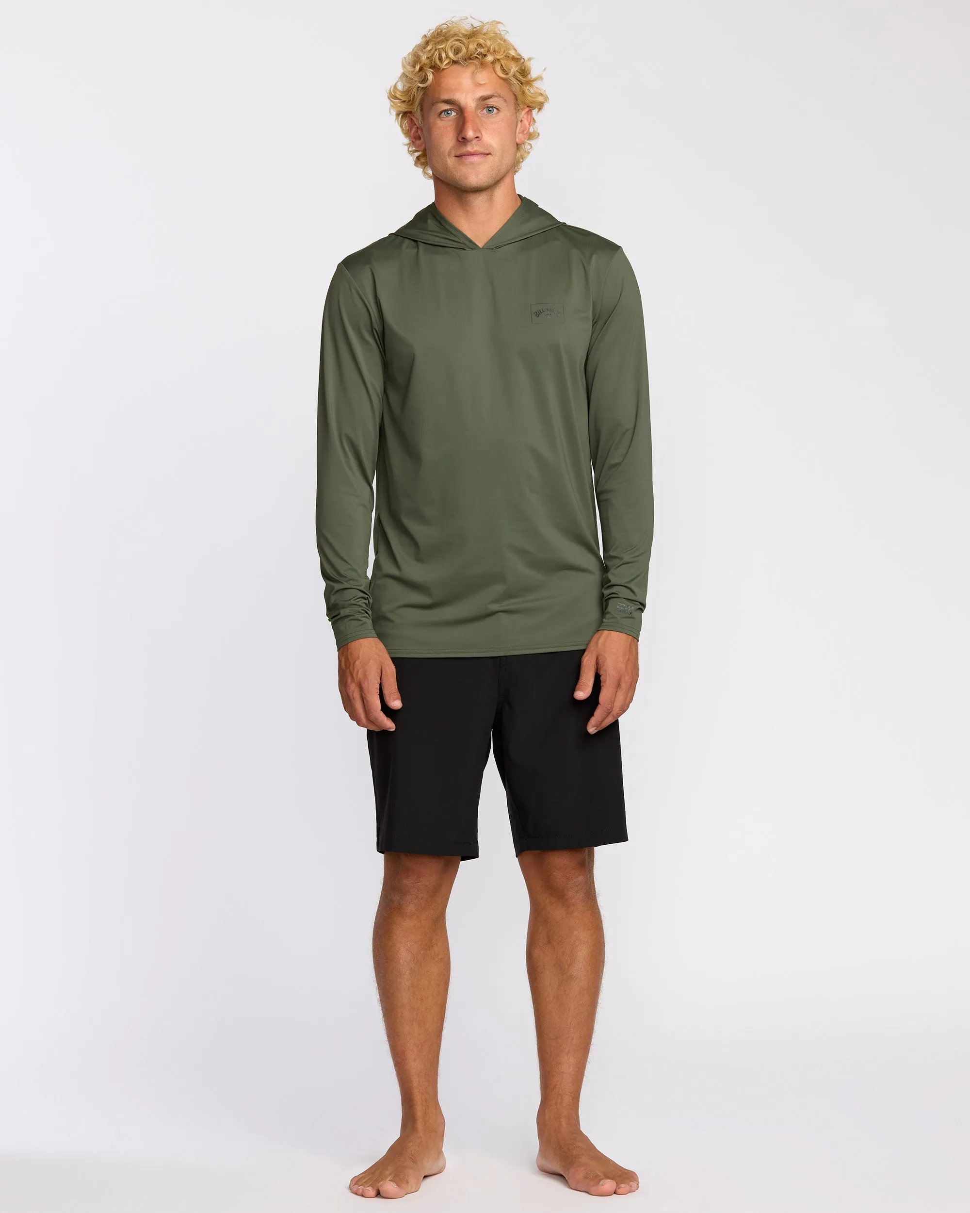 Arch Mesh Long Sleeve Hooded Surf Tee - Dark Military sold by Billabong product image thumbnail 4