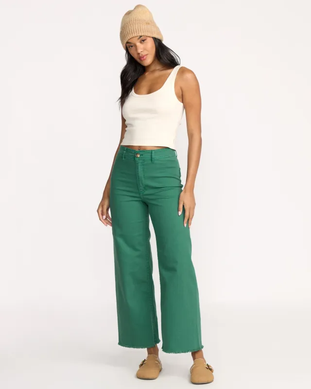 Free Fall High-Waist Pants - Evergreen sold by Billabong