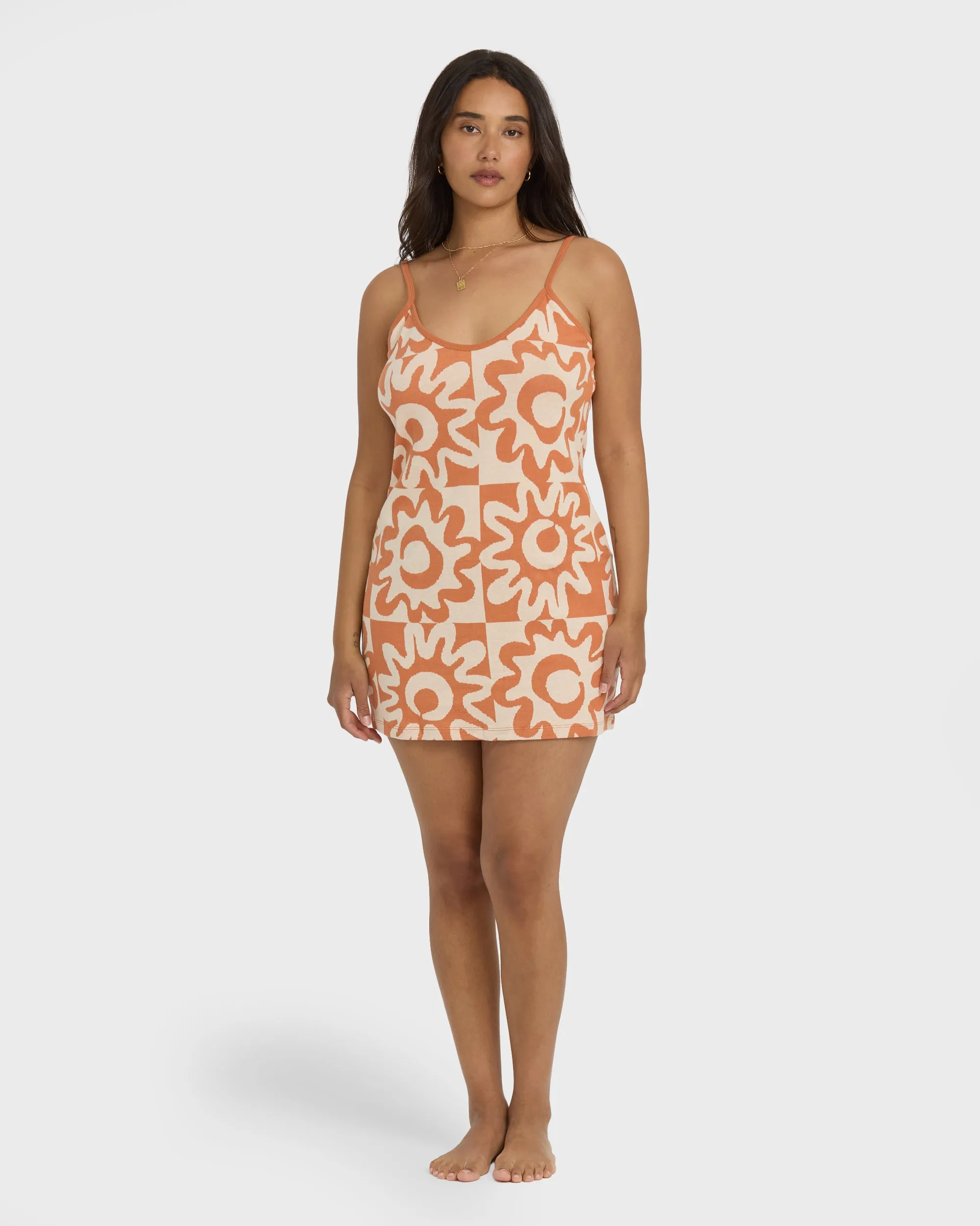 Lost Waves Knit Mini Dress - Sunburnt sold by Billabong