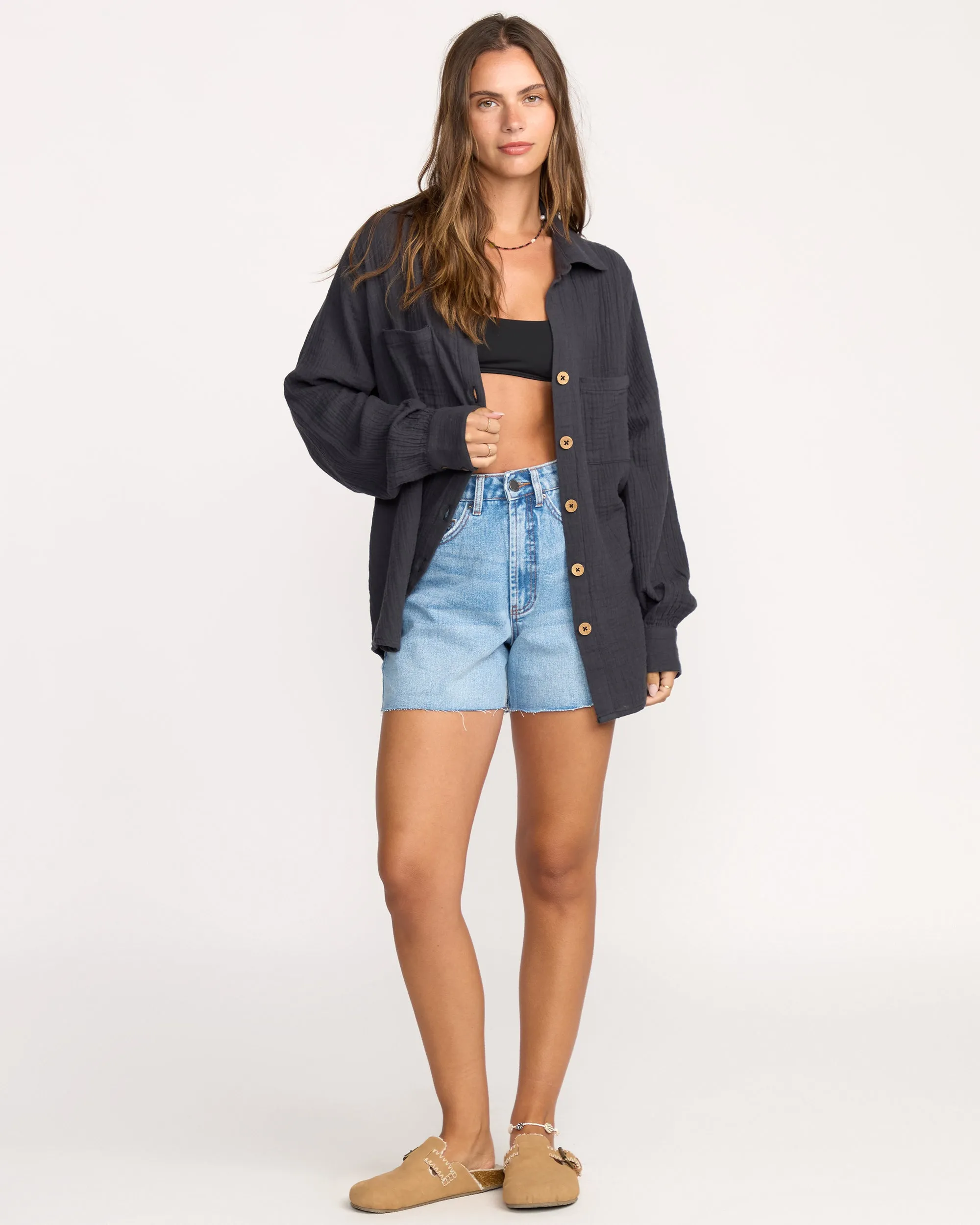 Sweet Swell Long Sleeve Shirt - Black Sands sold by Billabong product image thumbnail 4