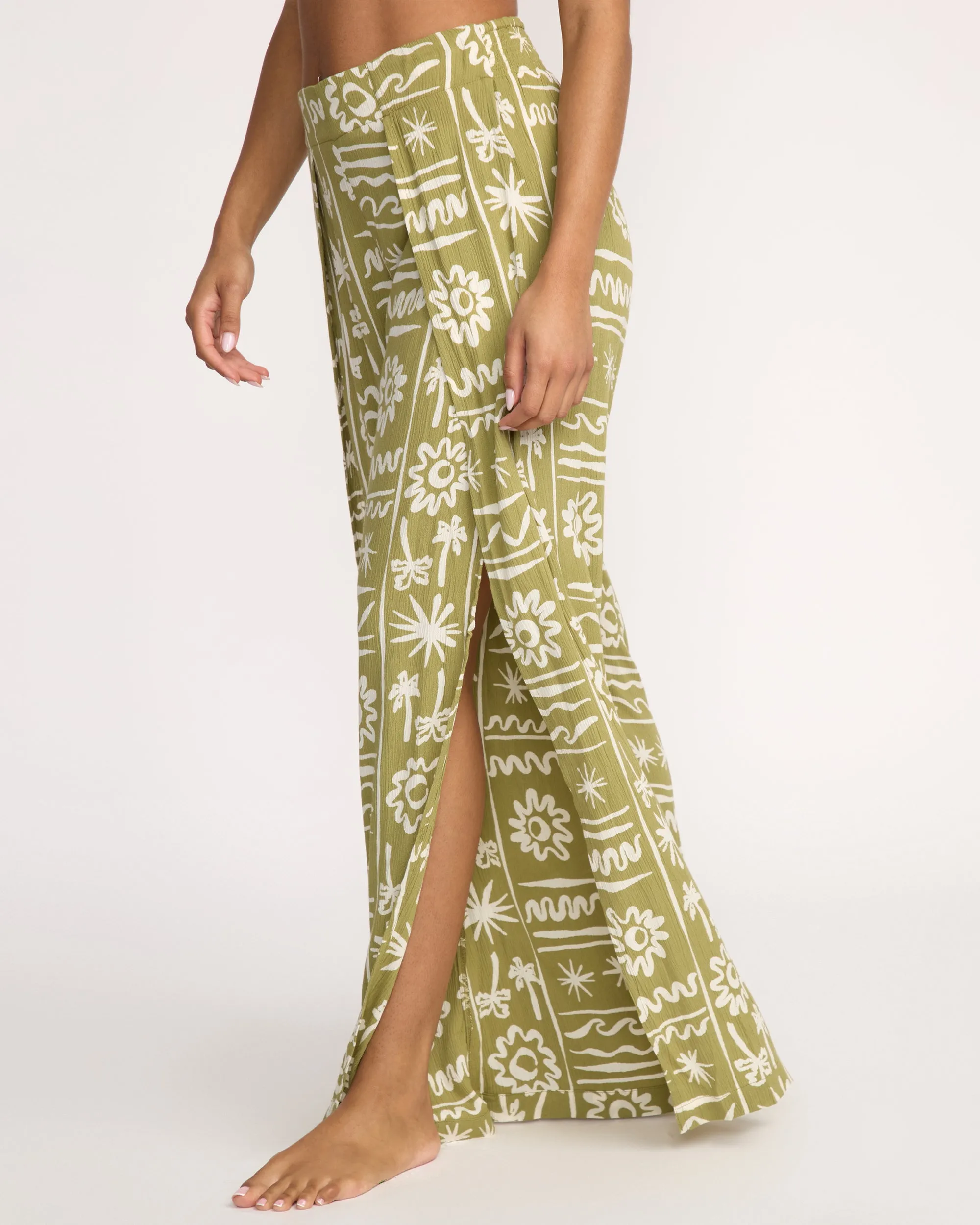 Split Spirit Elastic Waist Pants - Green Tea sold by Billabong product image thumbnail 5