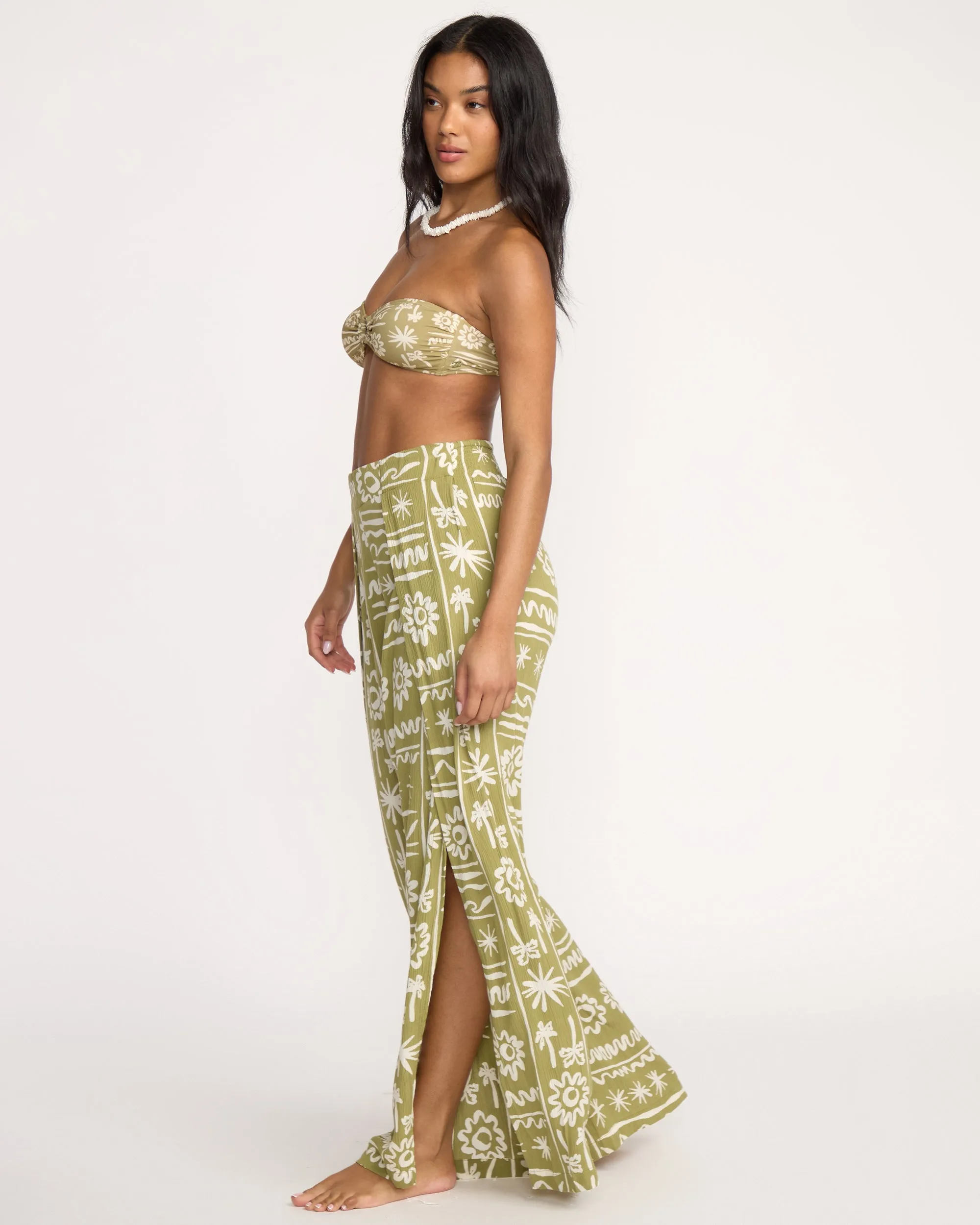 Split Spirit Elastic Waist Pants - Green Tea sold by Billabong product image thumbnail 3