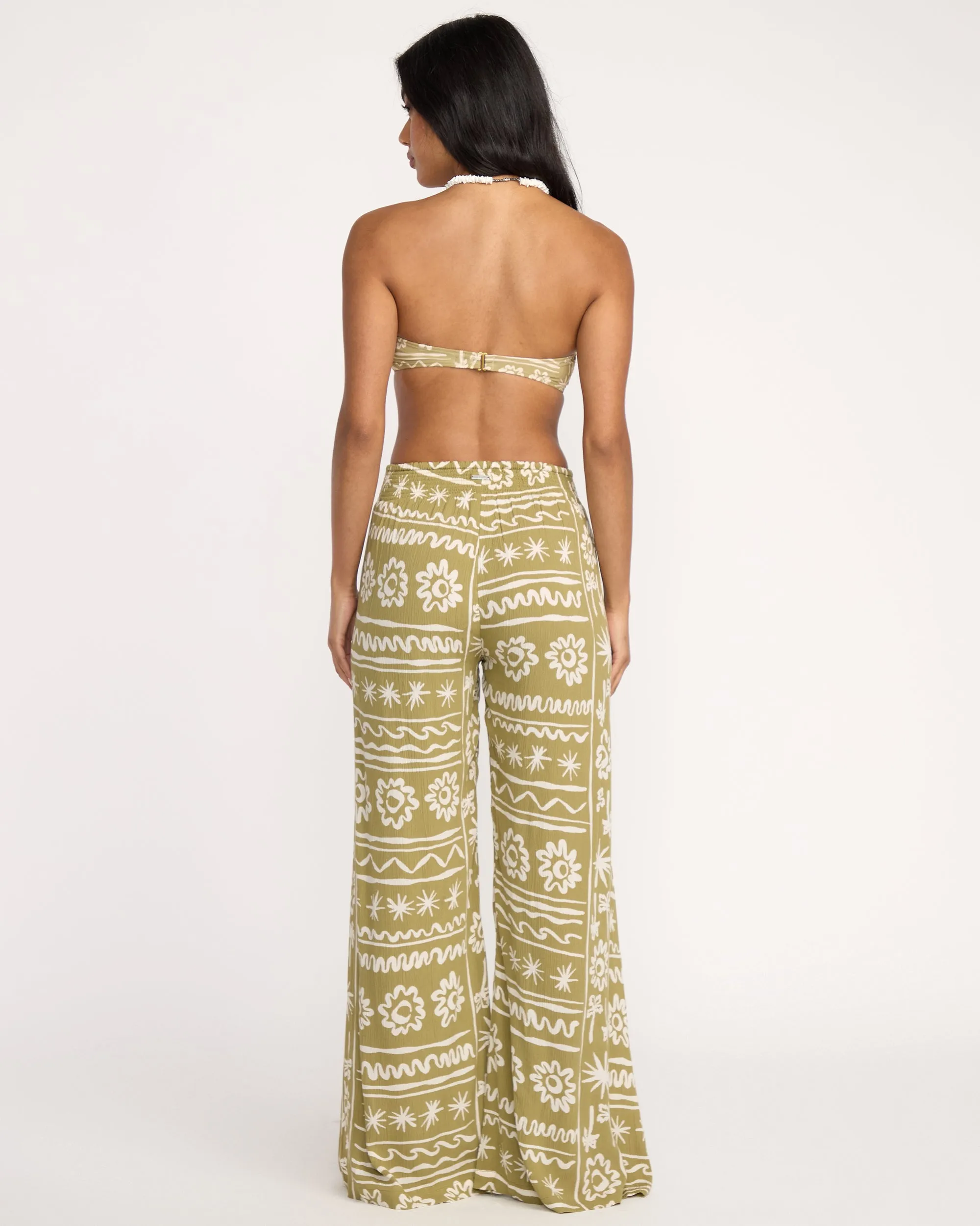 Split Spirit Elastic Waist Pants - Green Tea sold by Billabong product image thumbnail 2