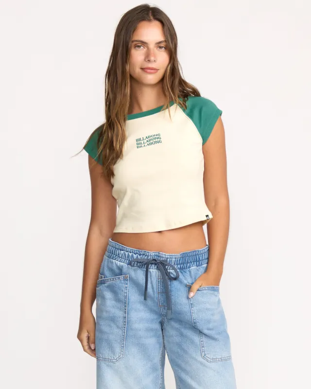 Beach Club Babe Short Sleeve T-Shirt - Evergreen sold by Billabong