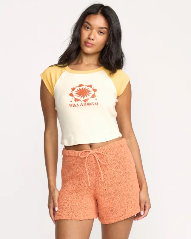 Beach Club Babe Short Sleeve T-Shirt - Butter sold by Billabong