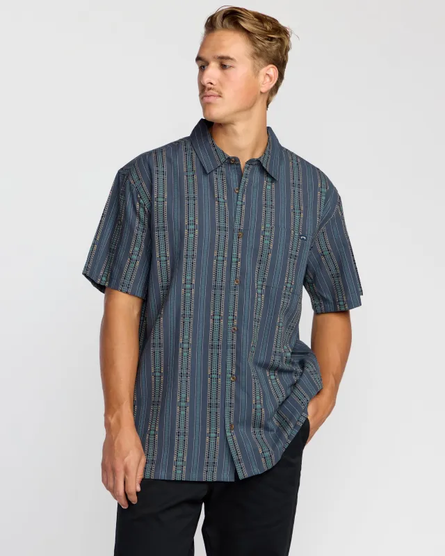Sundays Jacquard Short Sleeve Shirt - Dark Navy sold by Billabong