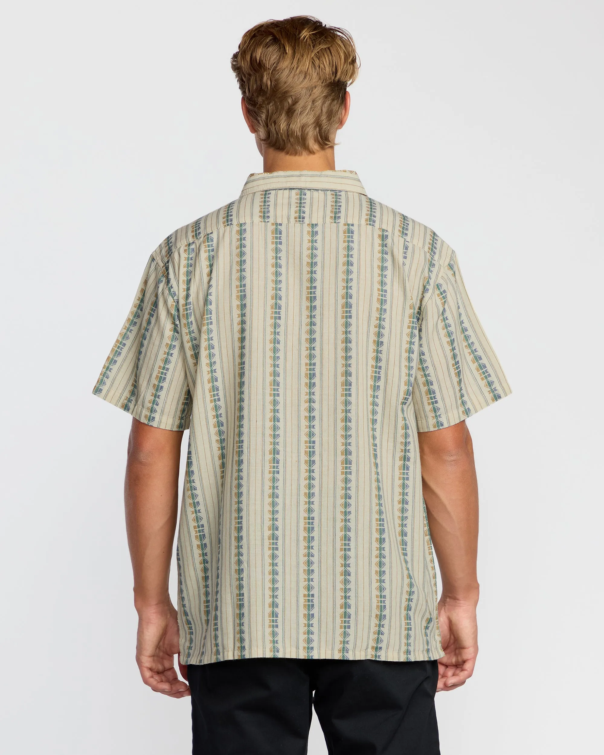 Sundays Jacquard Short Sleeve Shirt - Cream sold by Billabong product image thumbnail 2