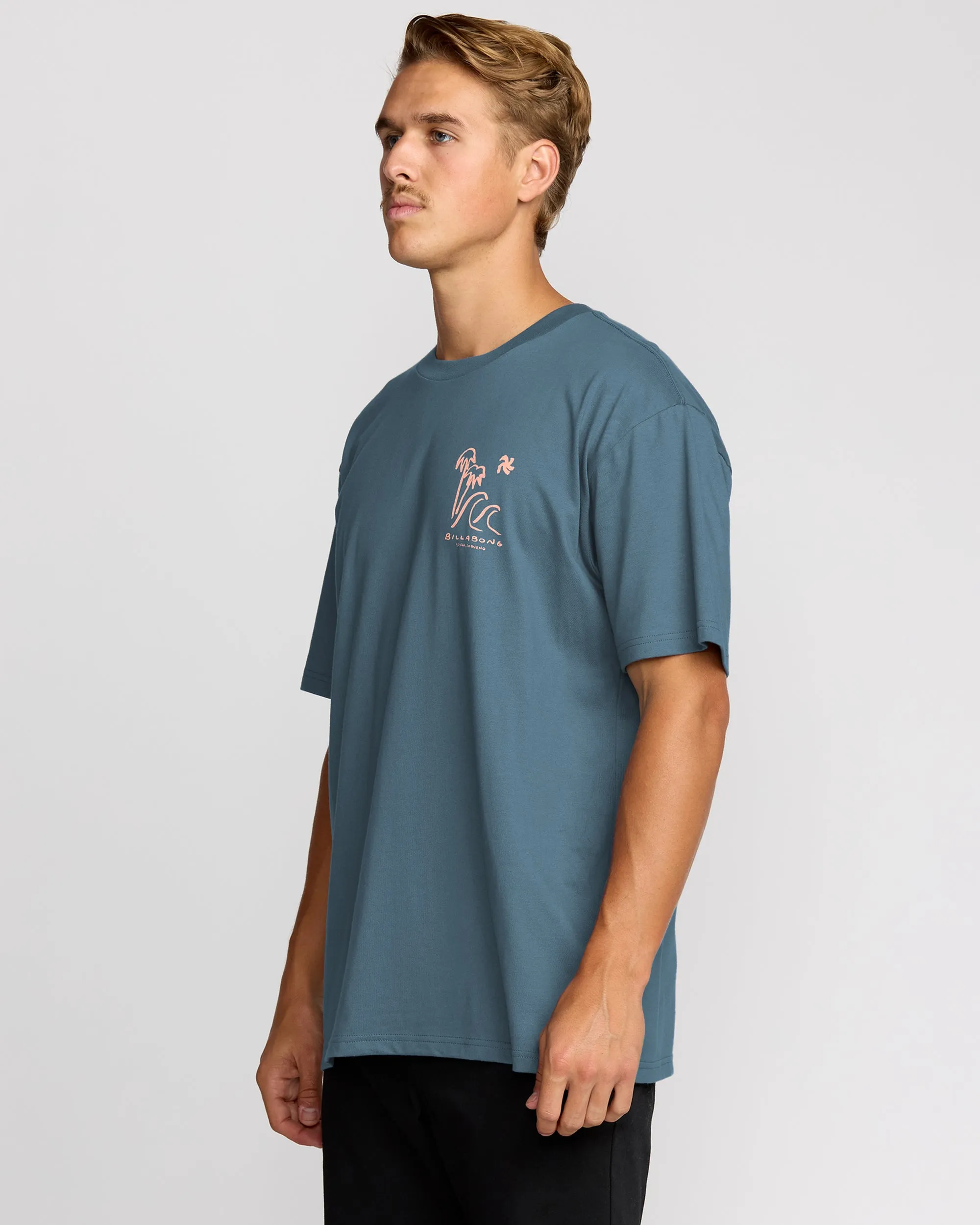 So Far Regular Short Sleeve T-Shirt - Steel Blue sold by Billabong product image thumbnail 3