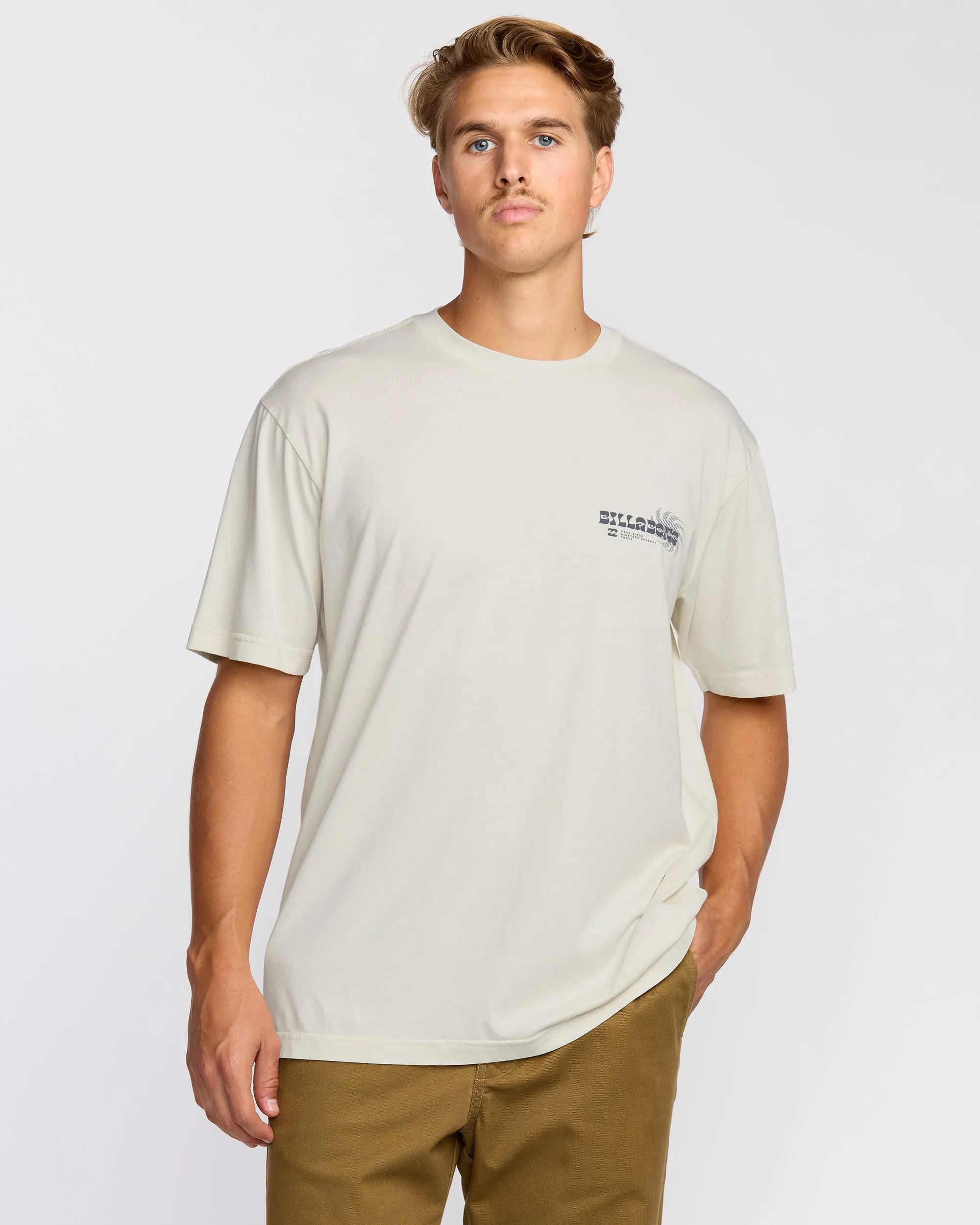Single Fin Premium Wave Wash Short Sleeve T-Shirt - Off White sold by Billabong