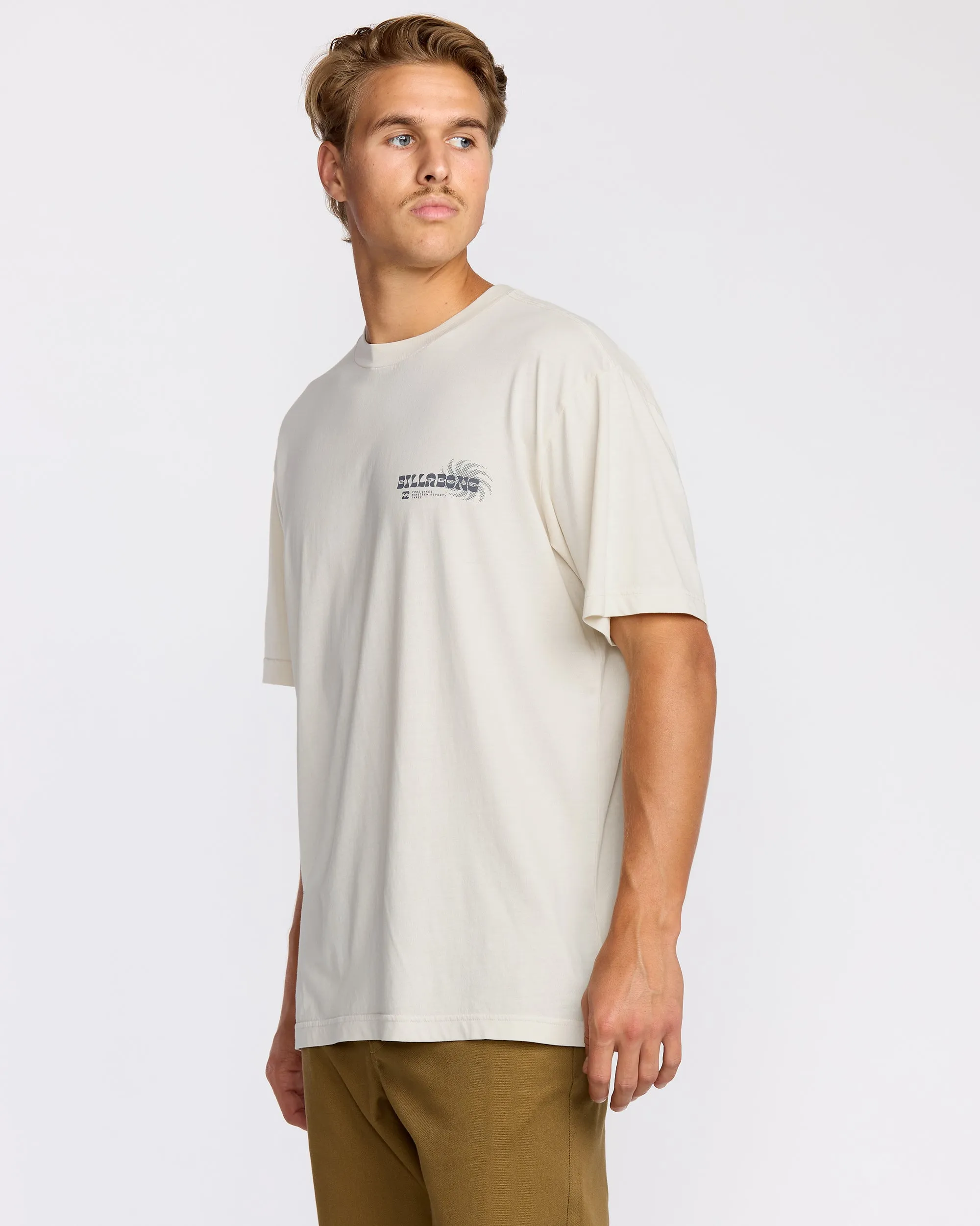 Single Fin Premium Wave Wash Short Sleeve T-Shirt - Off White sold by Billabong product image thumbnail 3