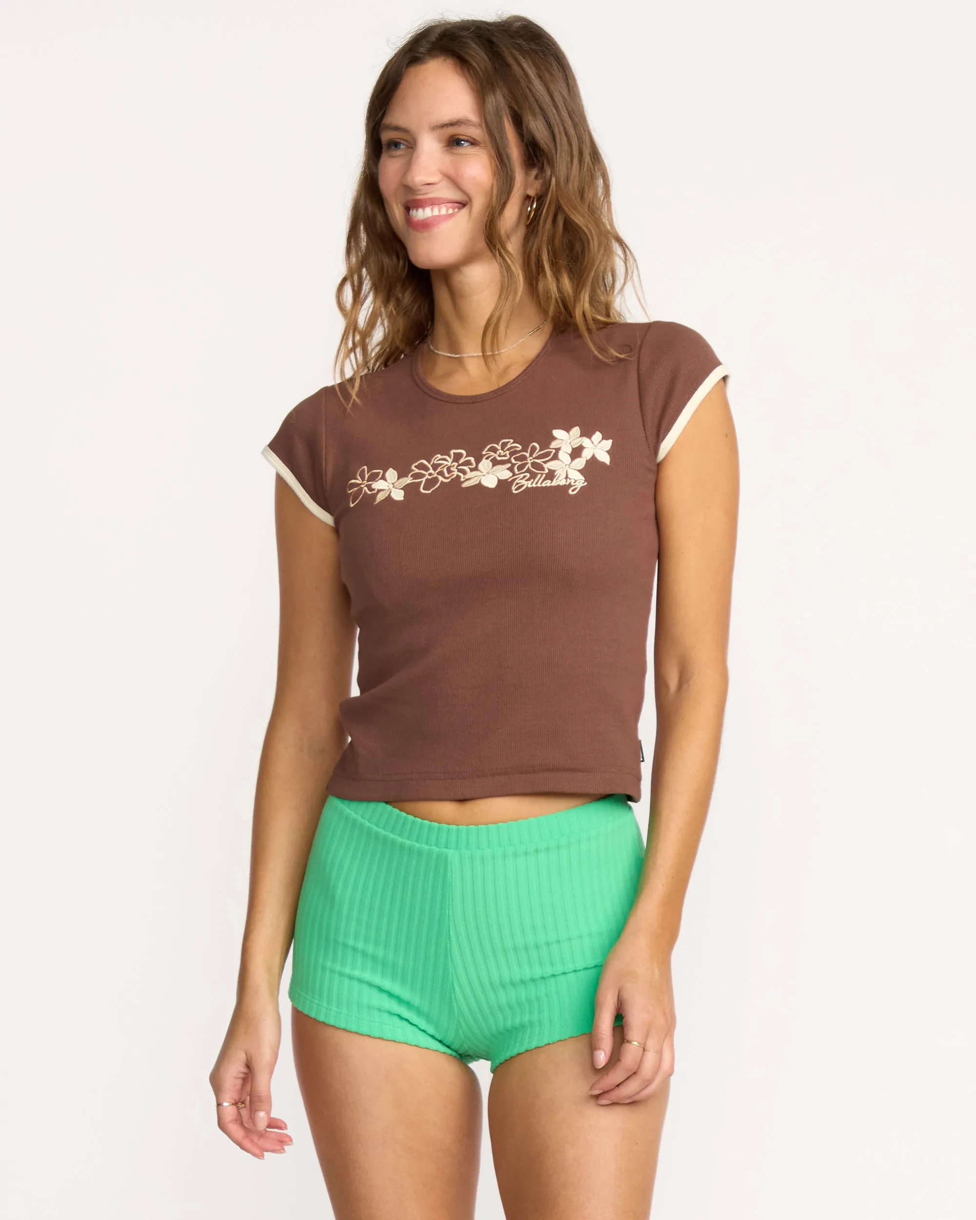 Josie Ringer Short Sleeve T-Shirt - Espresso sold by Billabong product image thumbnail 2
